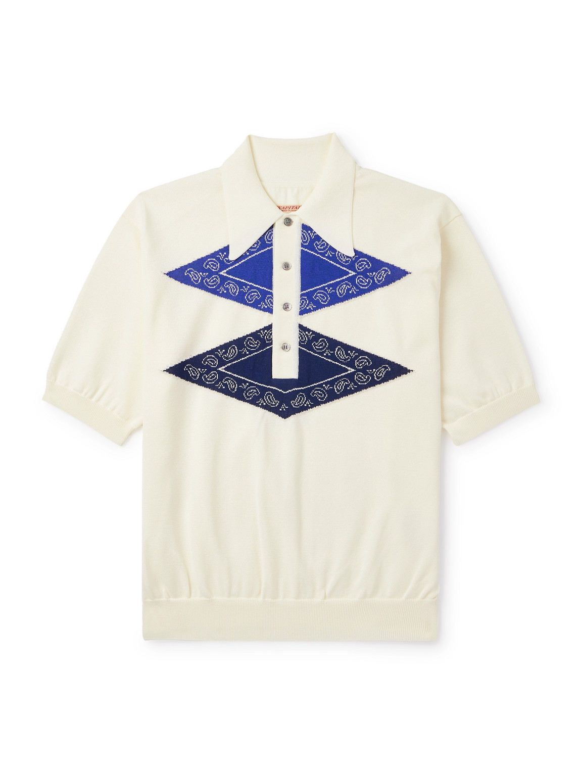 Jacquard-Knit Polo Shirt