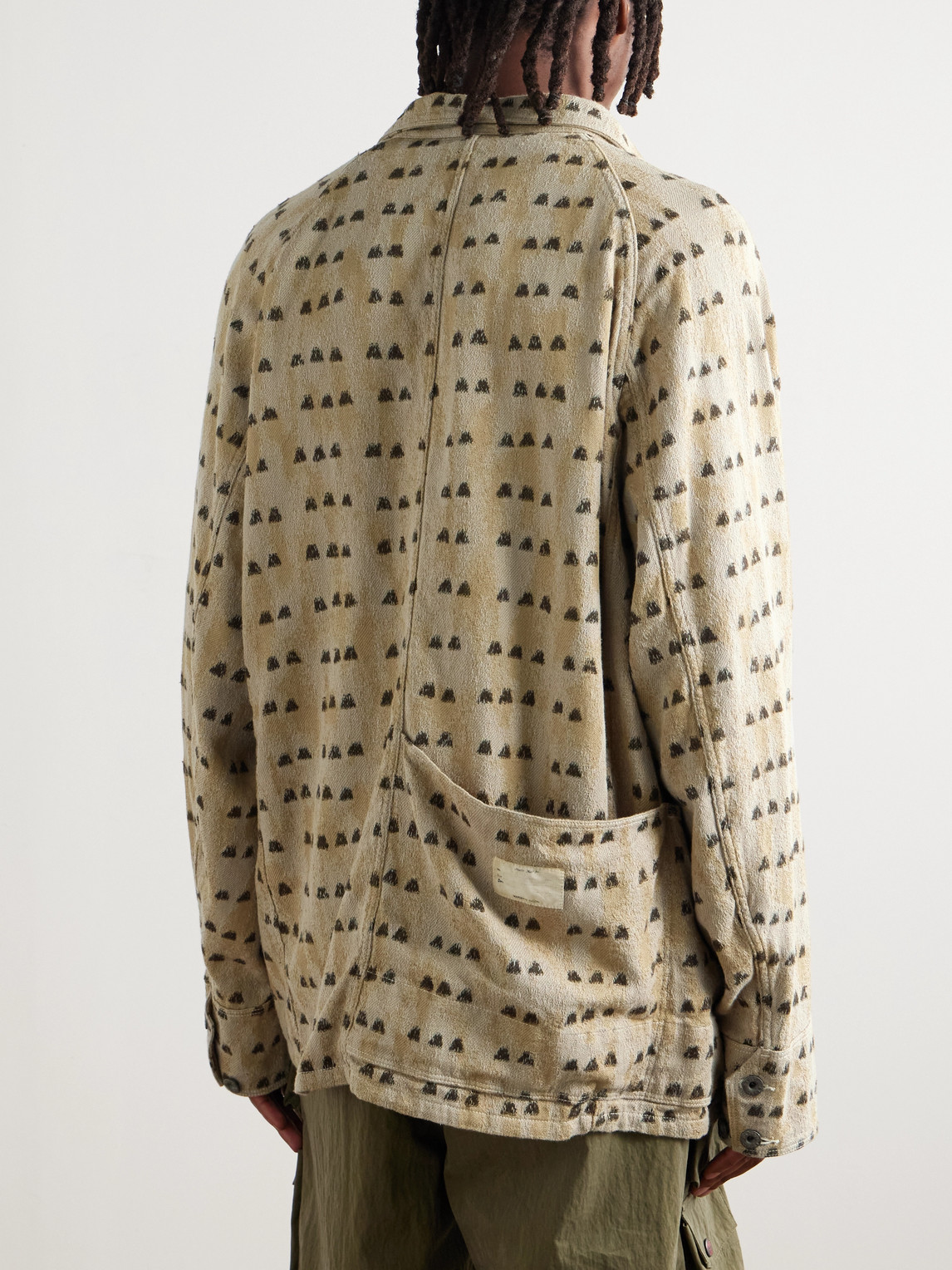 Kapital Cotton-jacquard Overshirt In Neutral