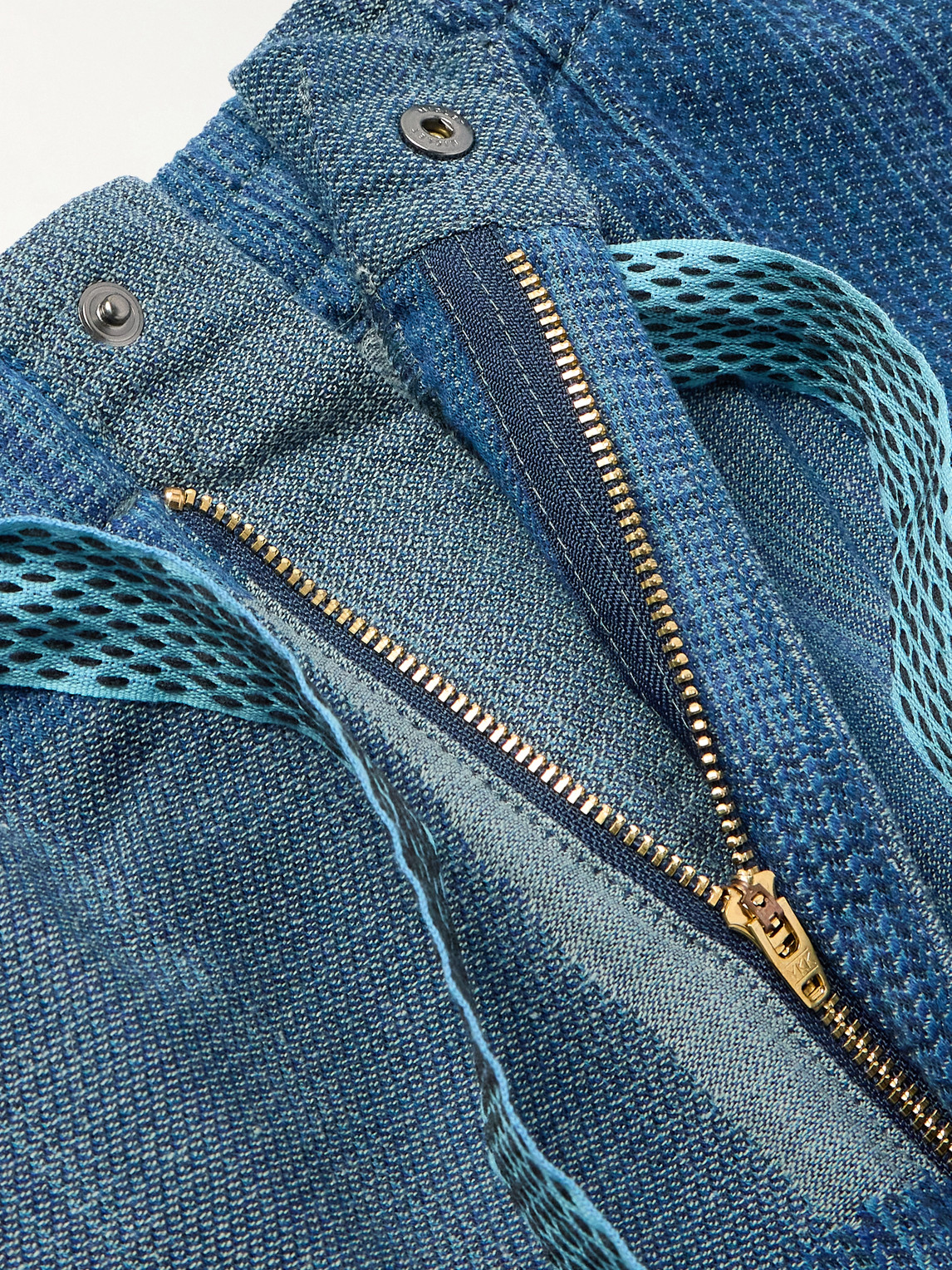 Kapital Tugihagi Easy Straight-leg Patchwork Cotton Drawstring Trousers In Blue