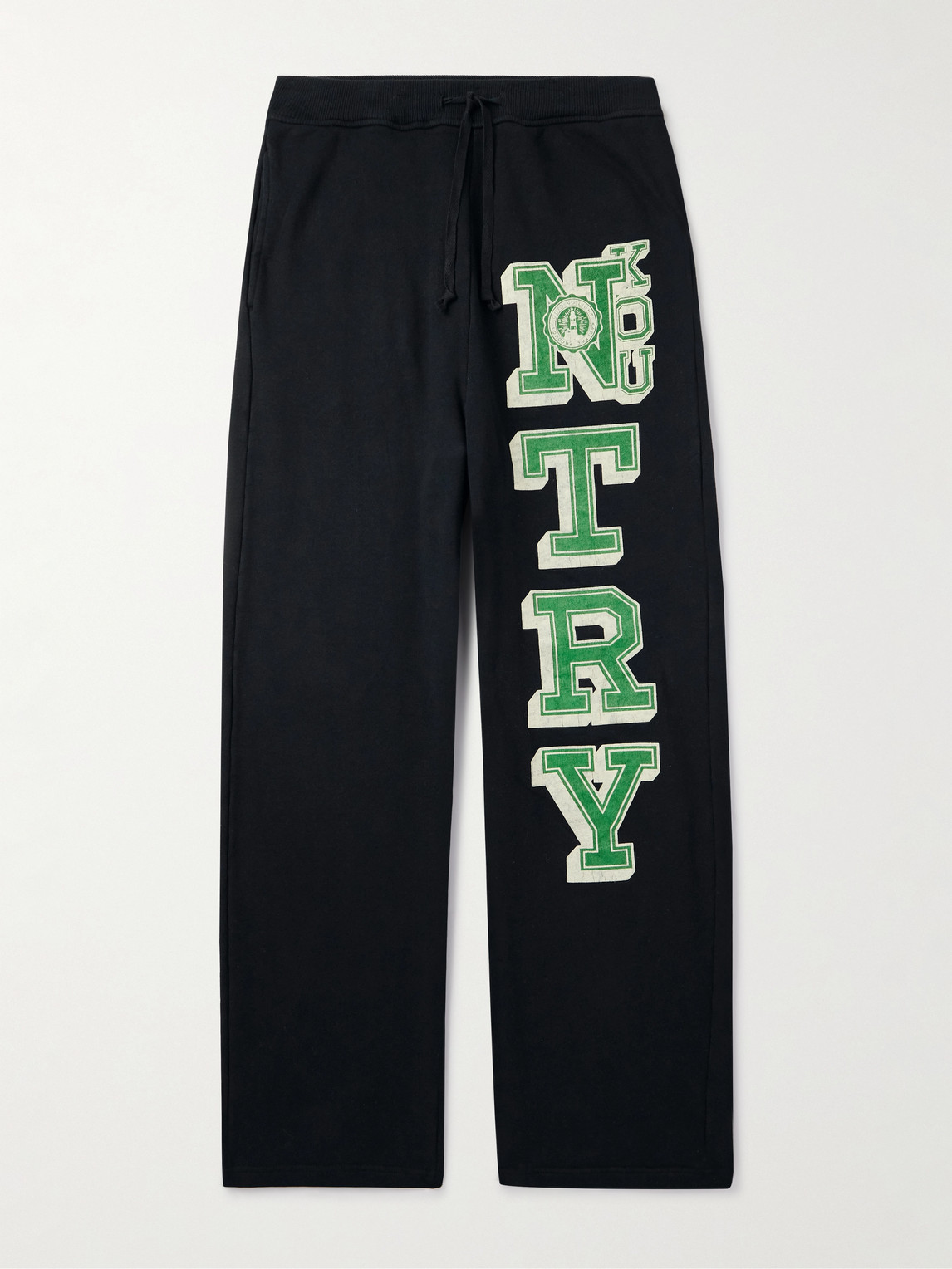 KAPITAL N.TRY Straight-Leg Printed Cotton-Jersey Sweatpants - Men