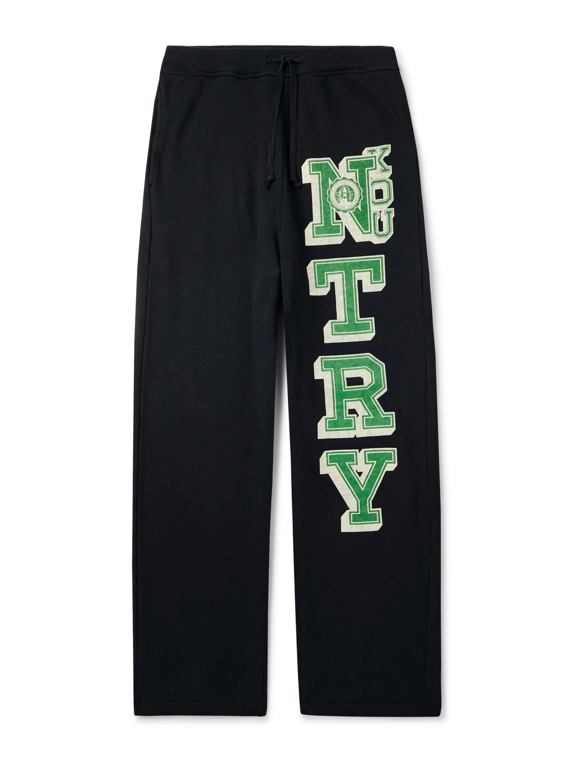 Kapital N.try Straight-leg Printed Cotton-jersey Sweatpants