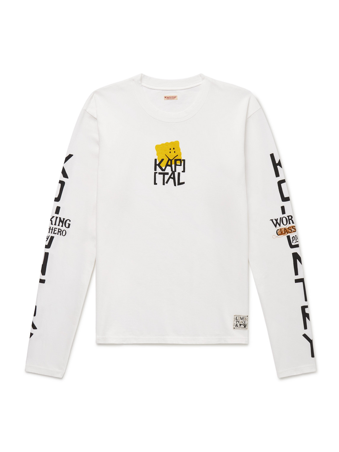 Kapital Peckish Embroidered Printed Cotton-jersey T-shirt