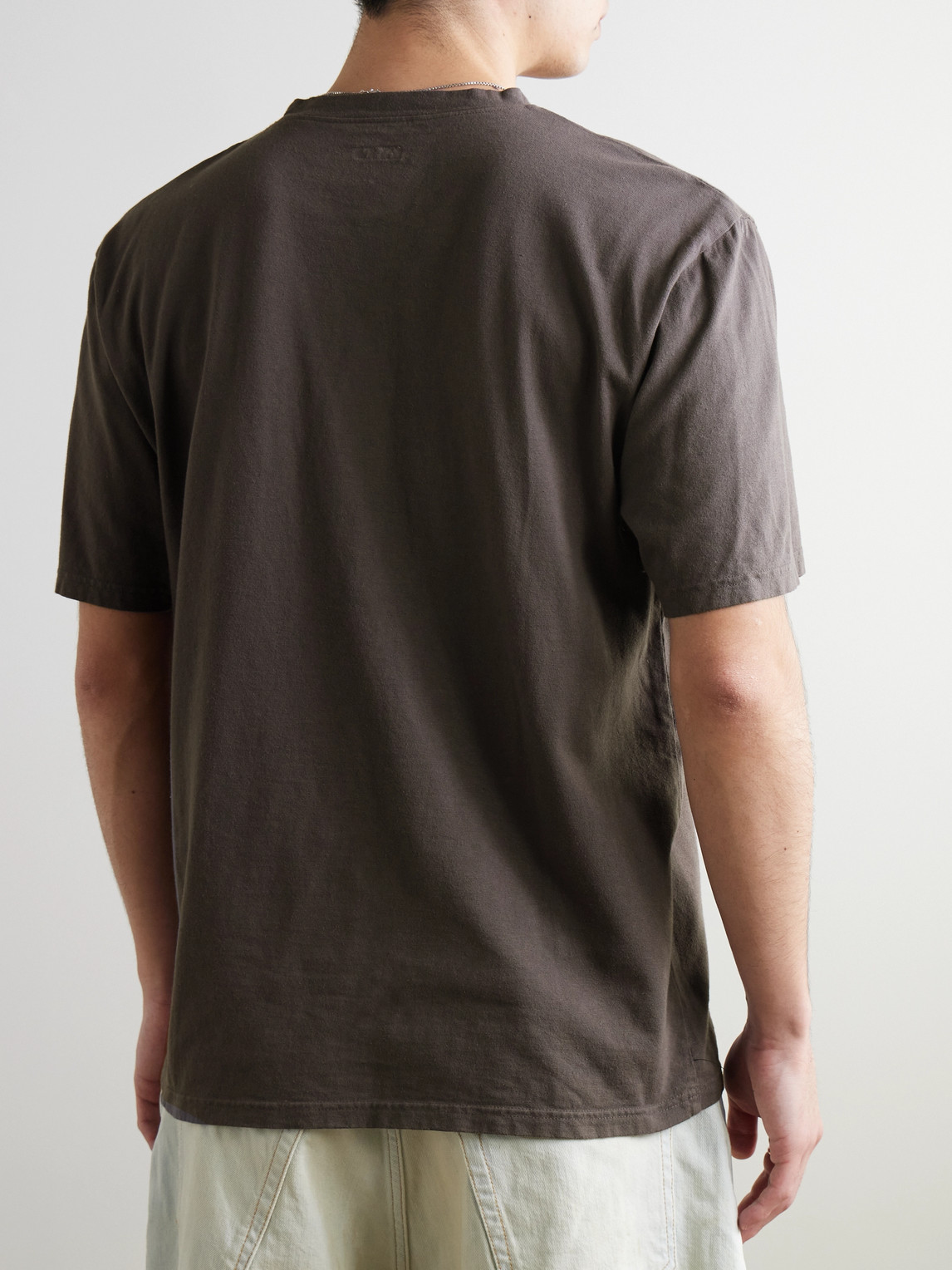 Shop Kapital Printed Cotton-jersey T-shirt In Black