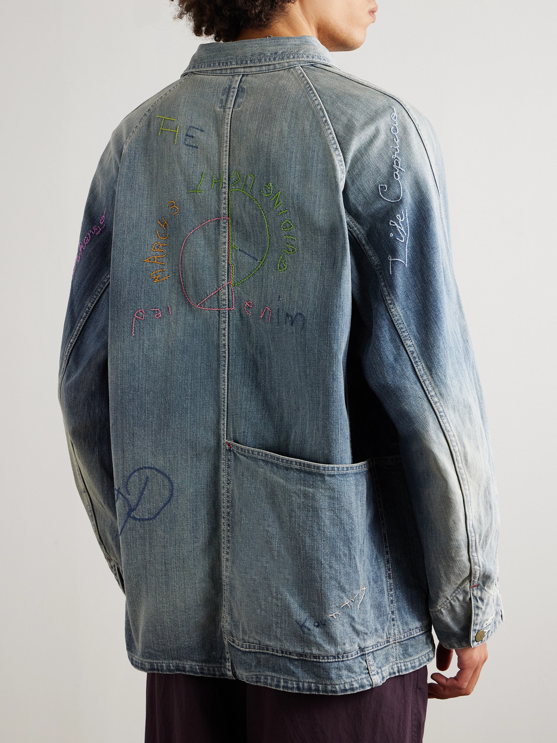  Kapital - Cactus Embroidered Denim Jacket - Men - Blue - 3 