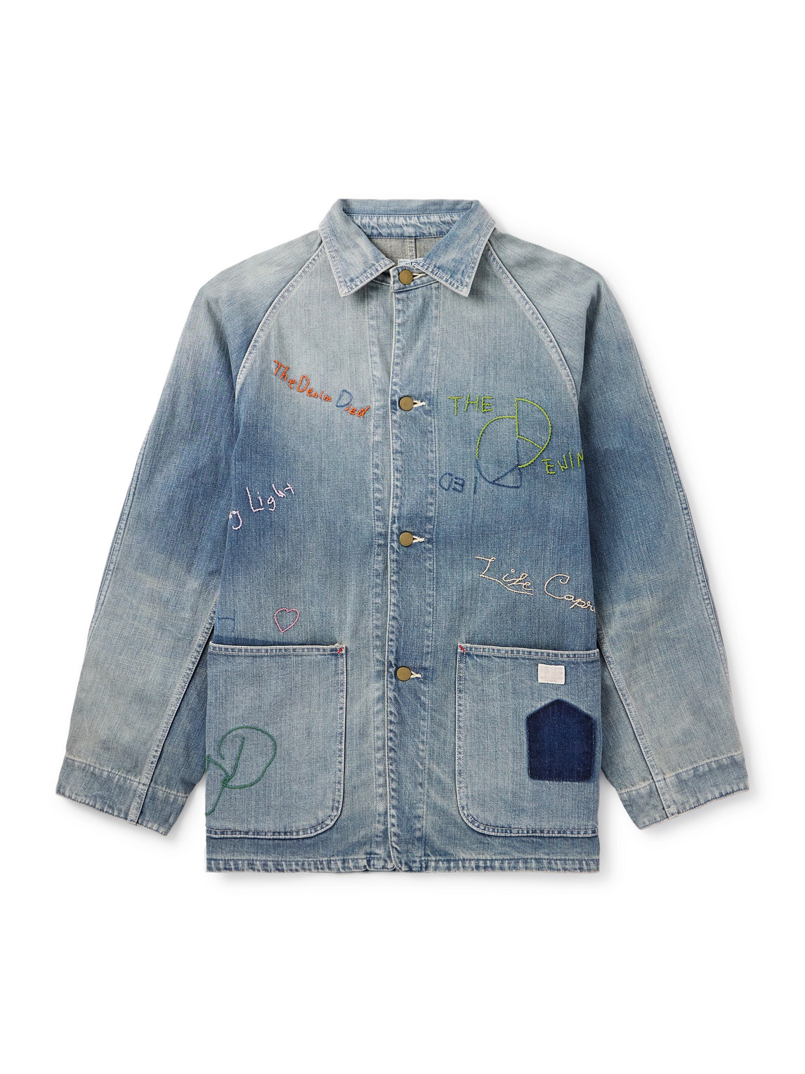 Kapital Cactus Embroidered Denim Jacket In Blue