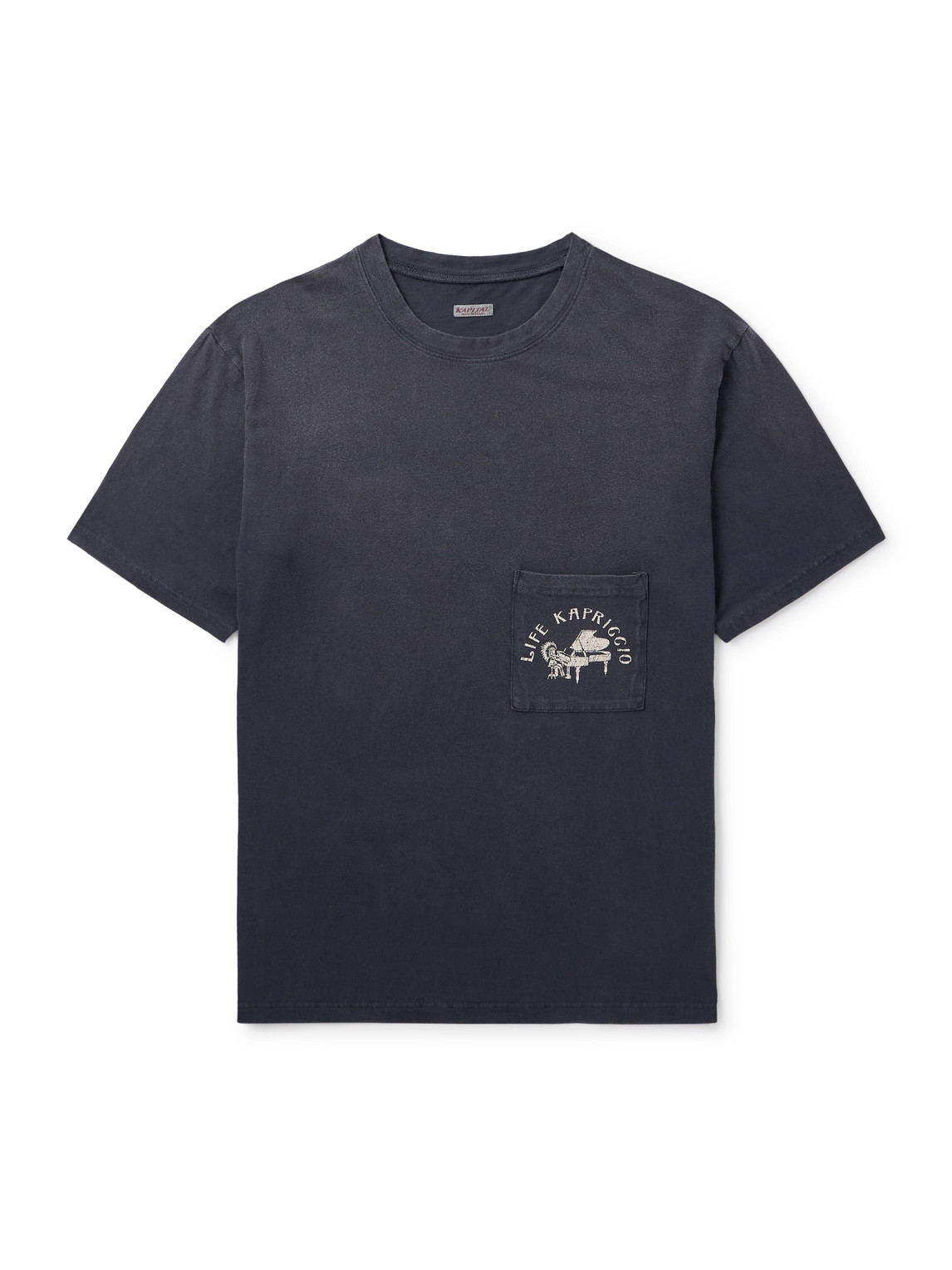 Kapital Life Kapriccio Printed Cotton-jersey T-shirt In Black