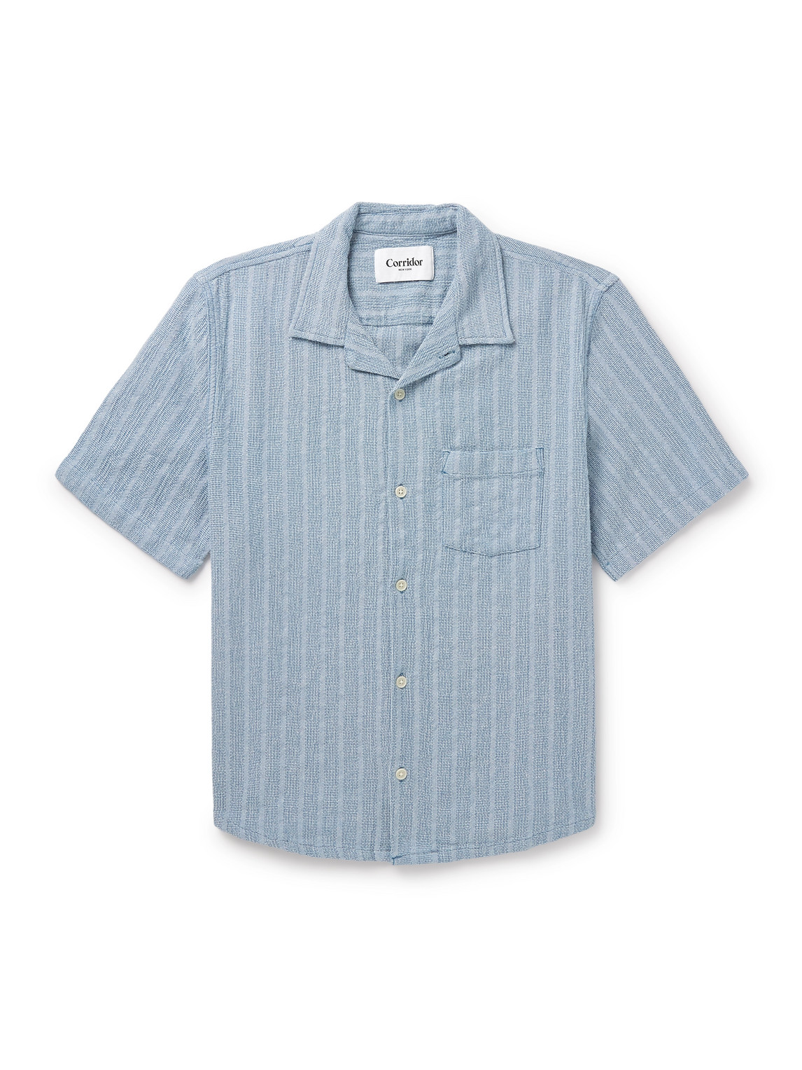 Camp-Collar Cotton Shirt