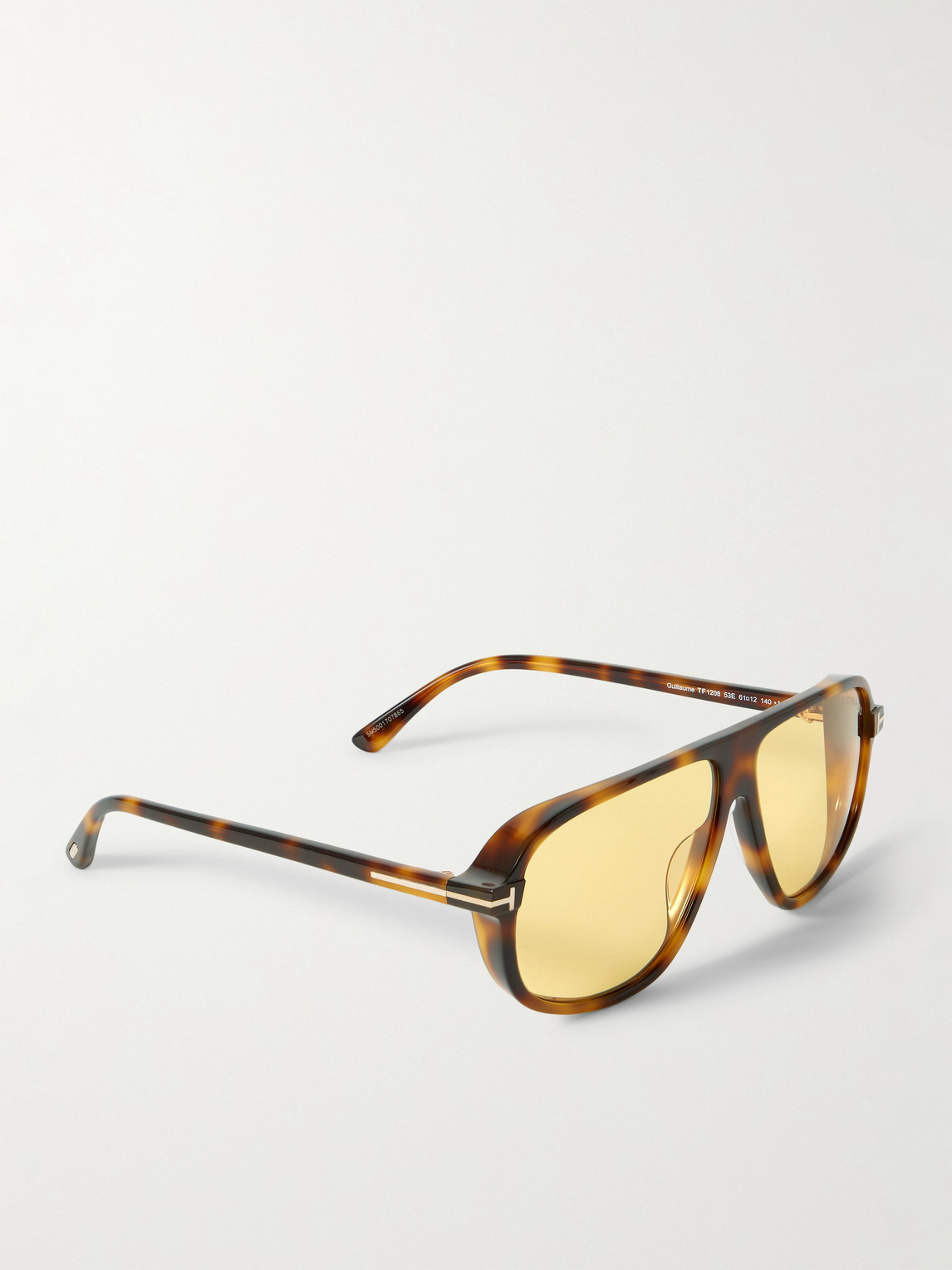 Tom Ford Guillame Aviator-style Tortoiseshell Acetate Sunglasses In Tortoiseshell