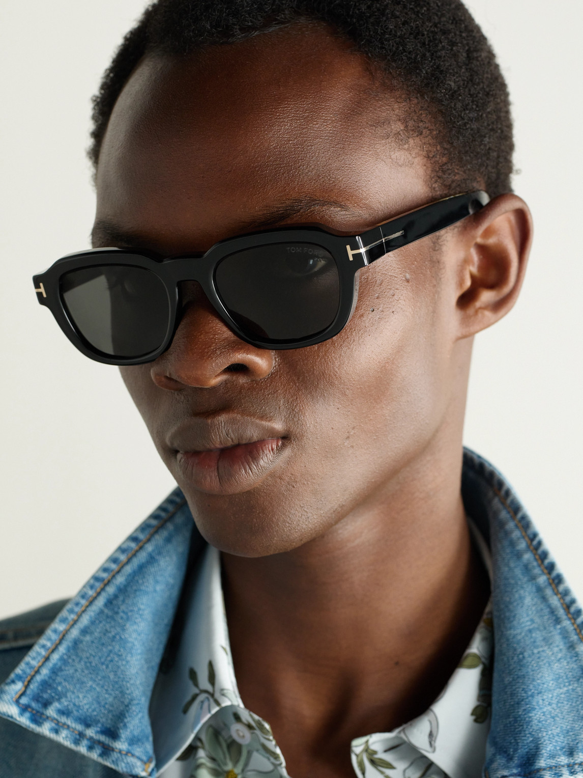 Tom Ford Icon D-frame Acetate Sunglasses In Black