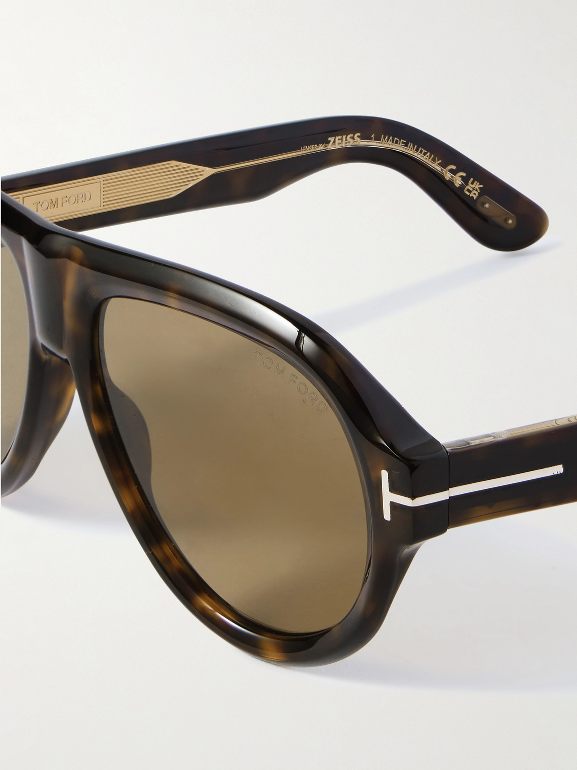 Tom Ford Icon Pilot Aviator-style Tortoiseshell Acetate Sunglasses In Tortoiseshell