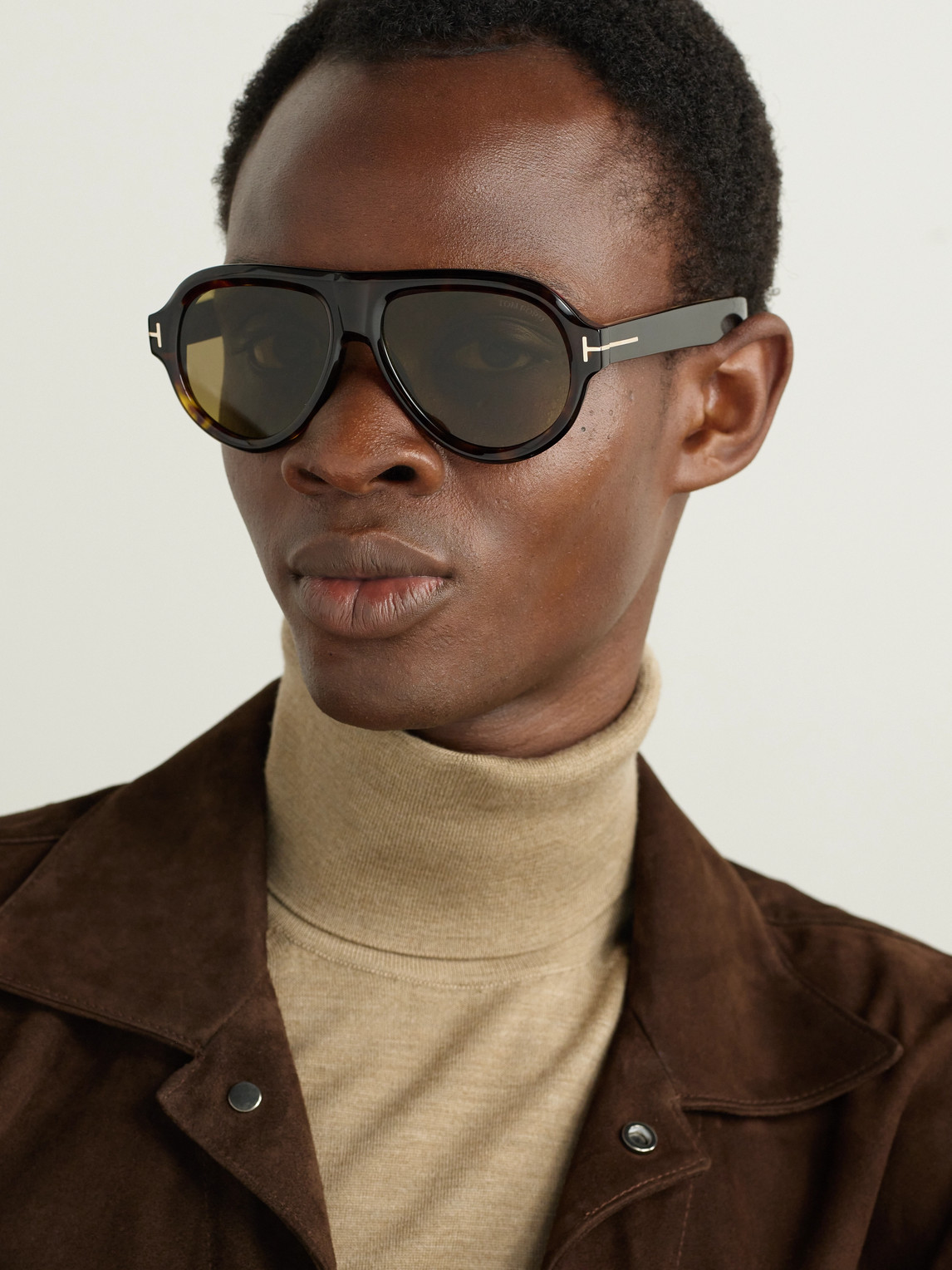 Tom Ford Icon Pilot Aviator-style Tortoiseshell Acetate Sunglasses In Tortoiseshell