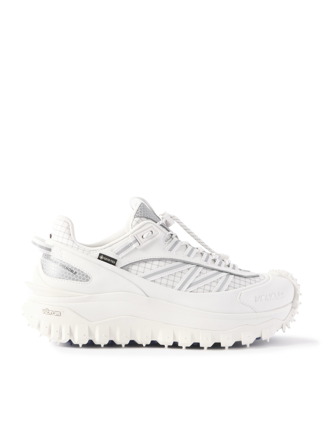 Moncler Trailgrip Gtx Leather-trimmed Ripstop And Rubber Sneakers In White