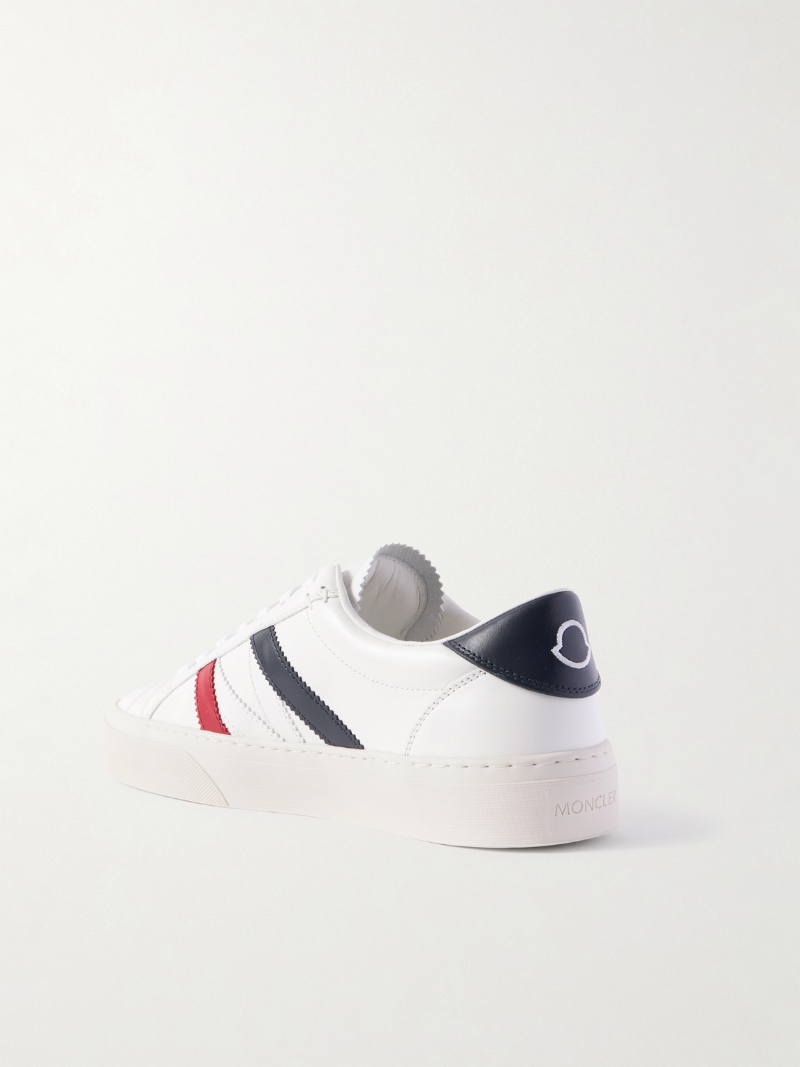 Moncler Low Top Sneakers Featuring Contrasting Panels In White