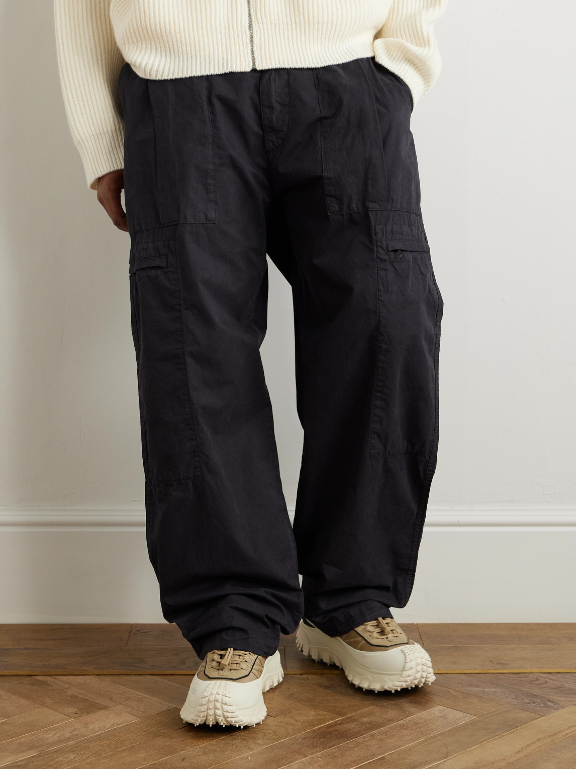 Moncler Trailgrip Gtx Leather-trimmed Ripstop And Rubber Sneakers In Multi
