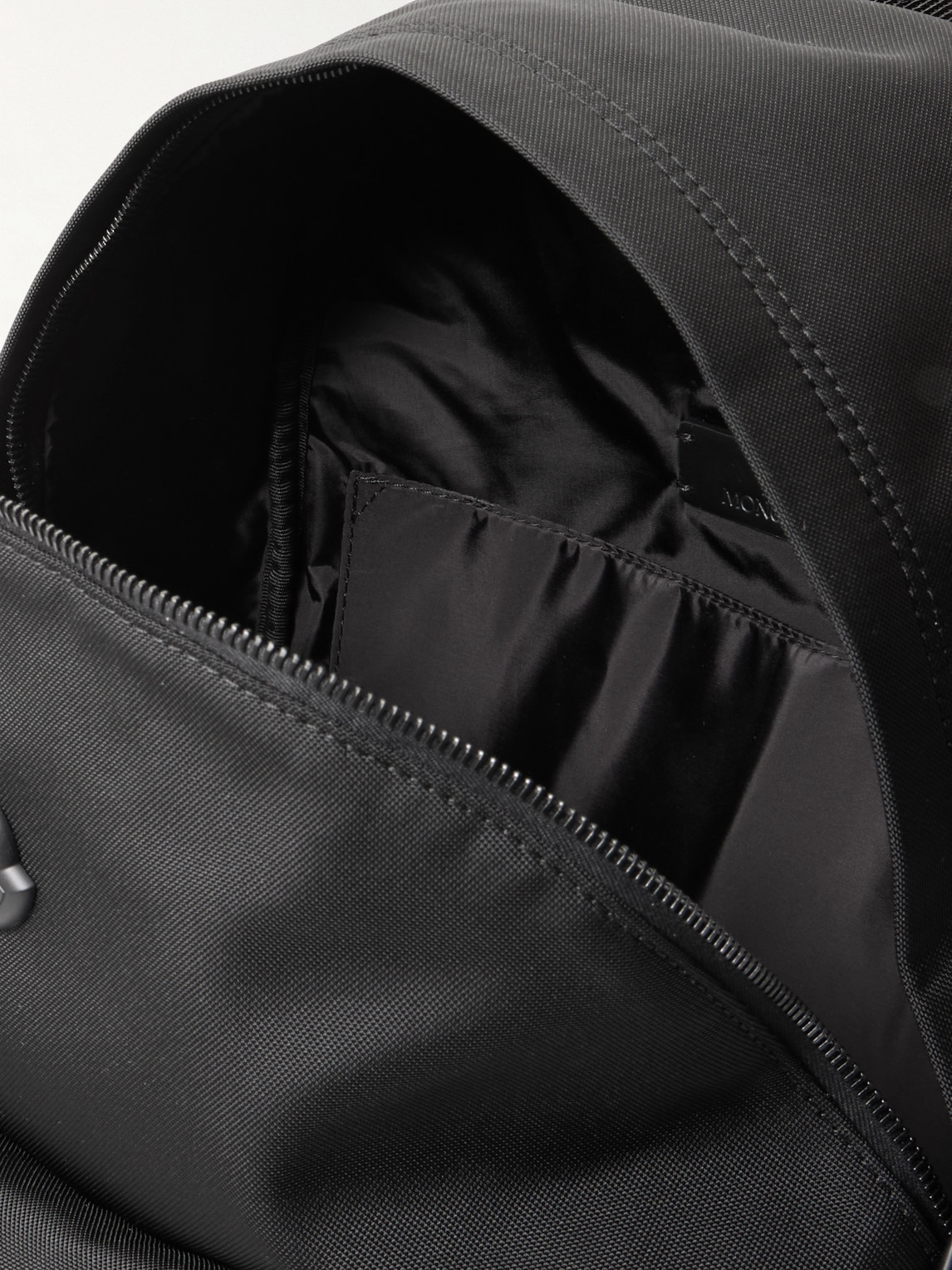 Shop Moncler Pierrick Logo-appliquéd Canvas Backpack In Black