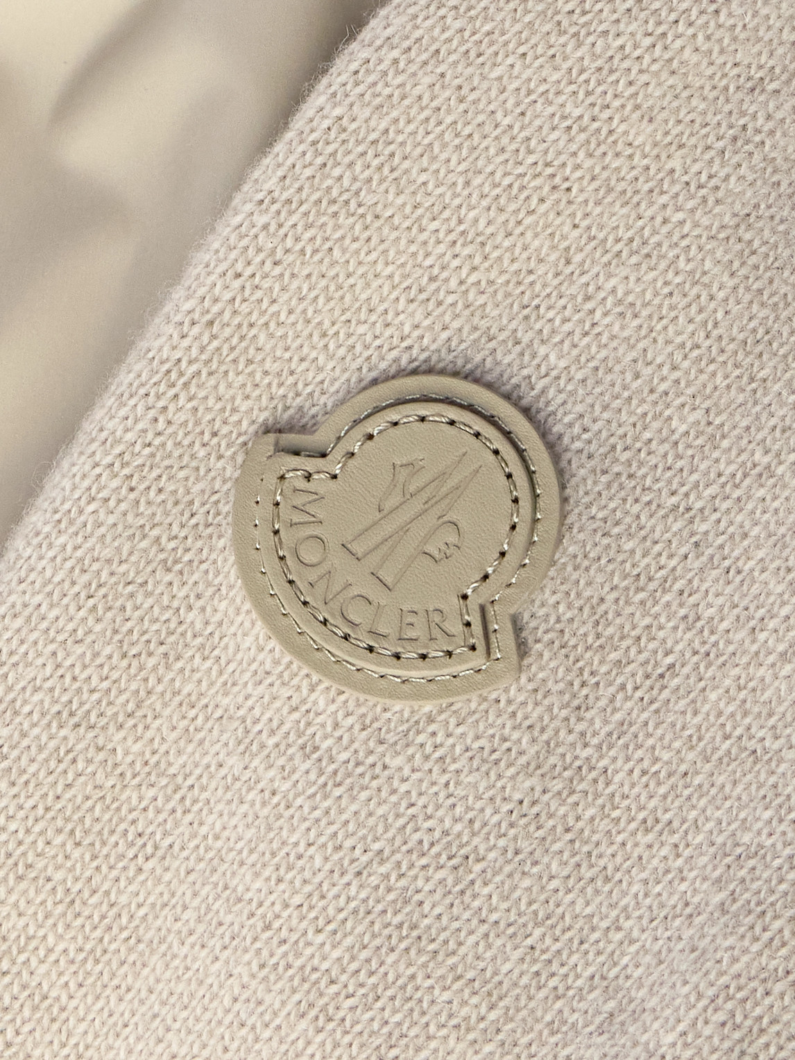 MONCLER PADDED SHELL-PANELLED WOOL AND CASHMERE-BLEND DOWN ZIP-UP CARDIGAN
