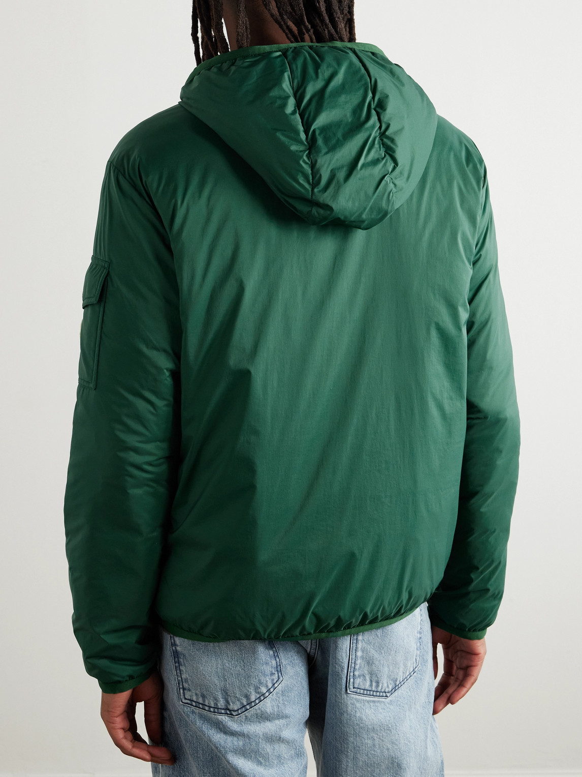 Moncler Monteynard Logo-appliquéd Nylon Hooded Down Jacket In Green