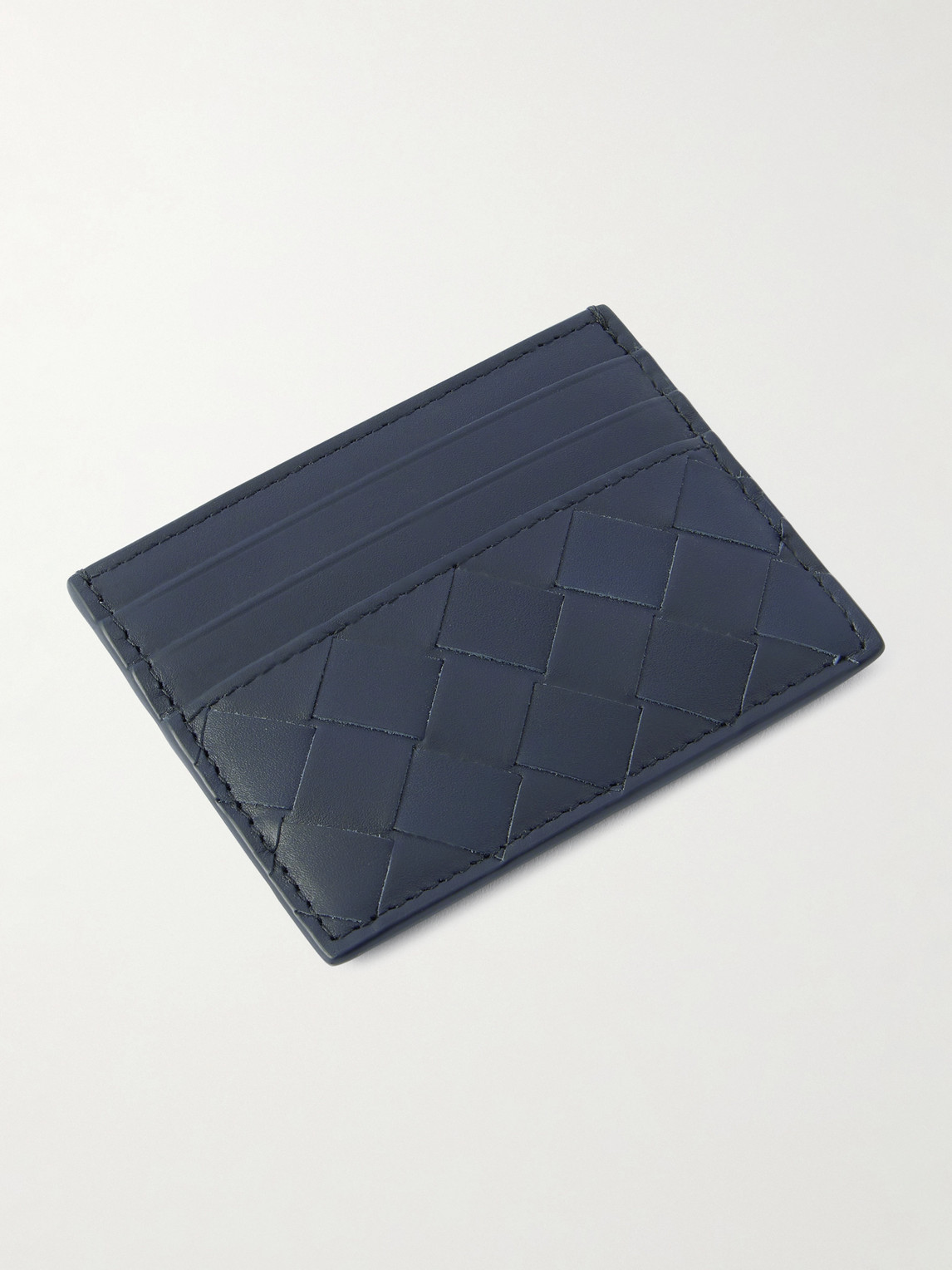 Intrecciato Leather Cardholder — 2