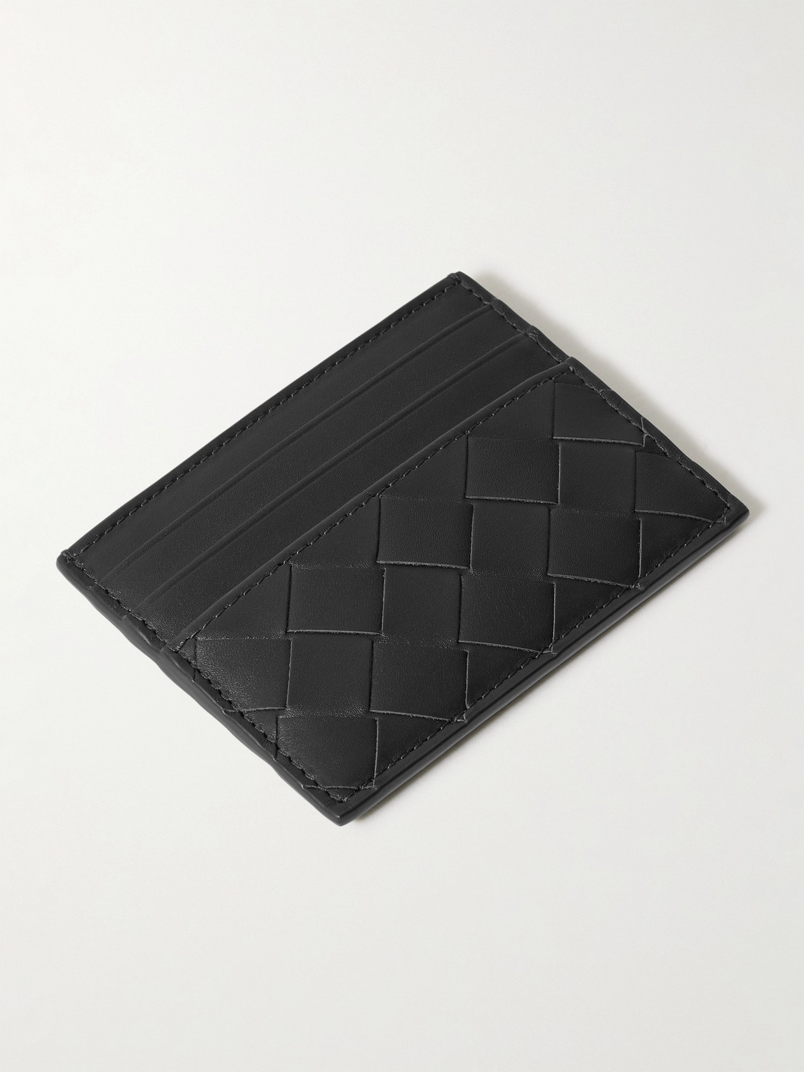 Intrecciato Leather Cardholder — 2