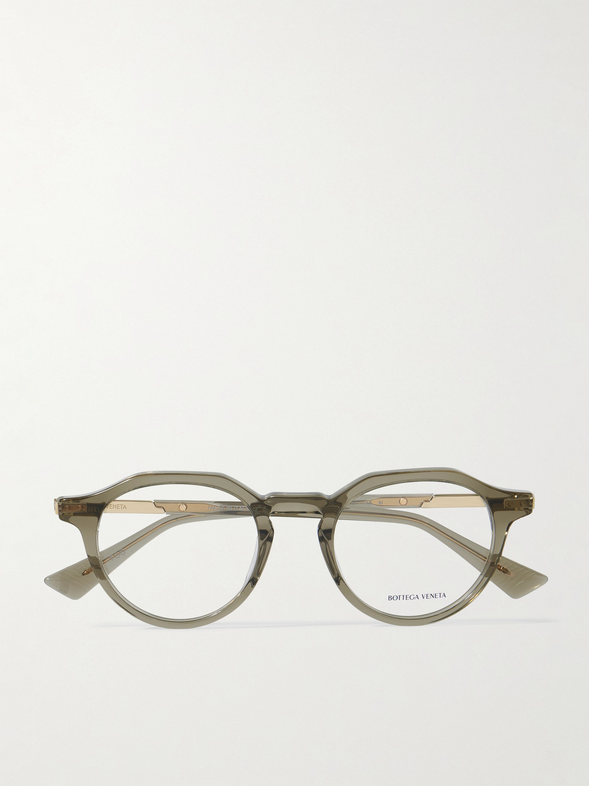Bottega Veneta Forte Round-Frame Recycled-Acetate Optical Glasses - Men
