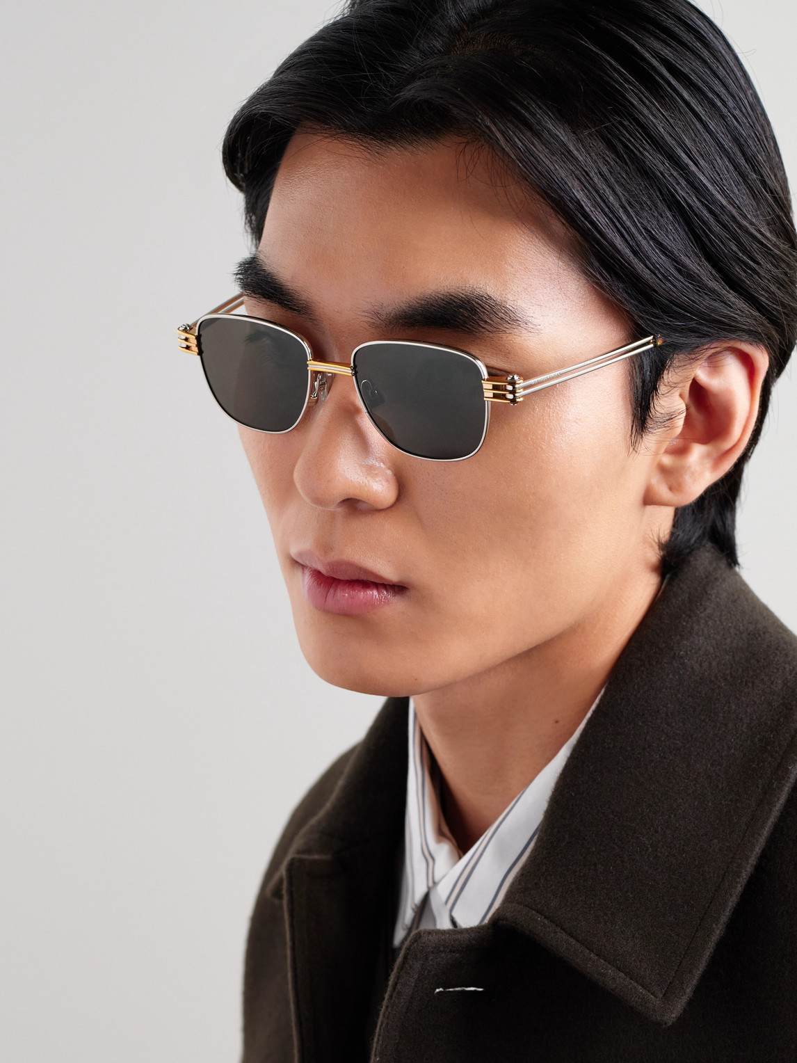 Square-Frame Gold- and Silver-Tone Sunglasses — 2