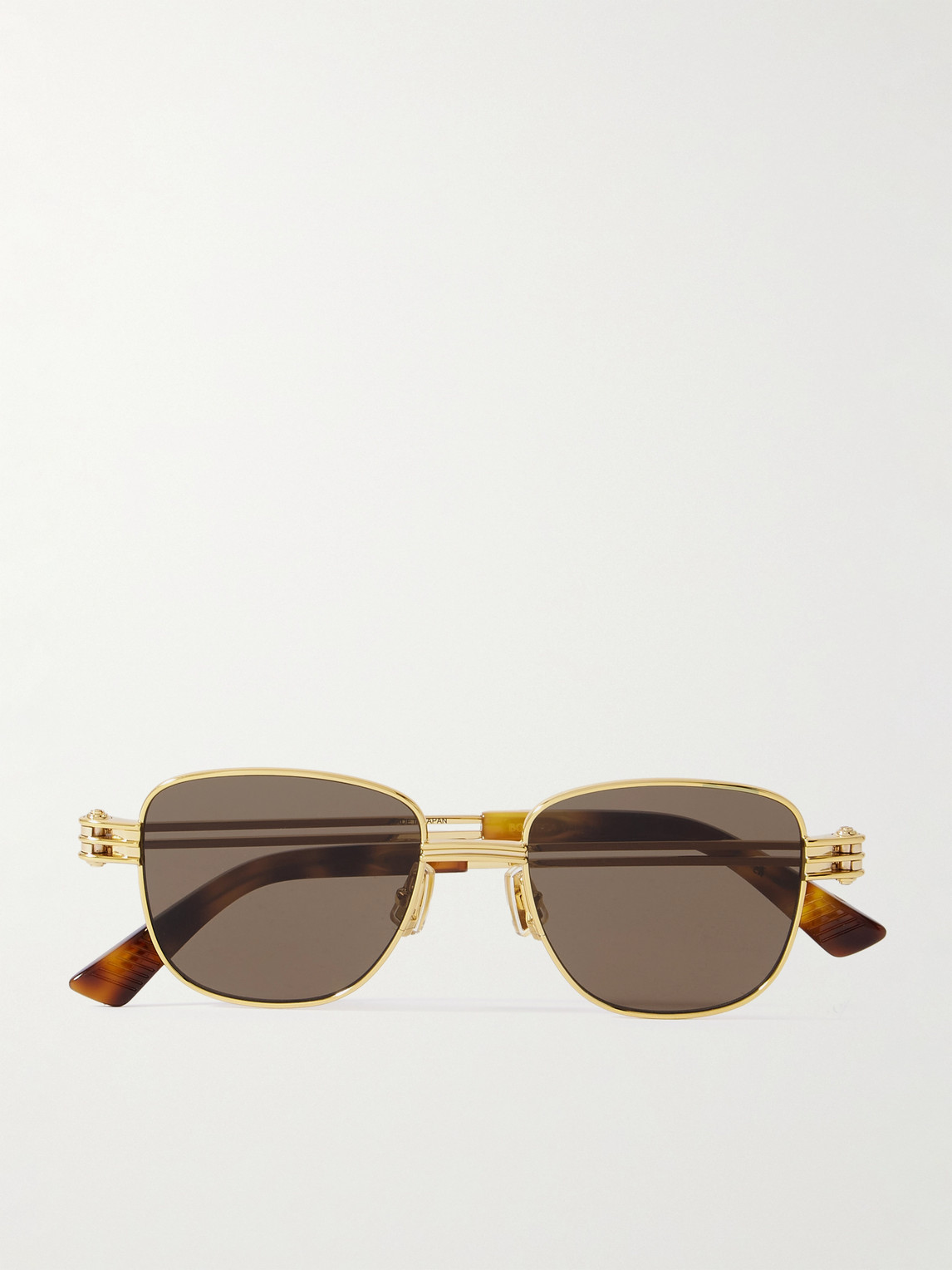 Bottega Veneta Square-Frame Gold-Tone Sunglasses - Men
