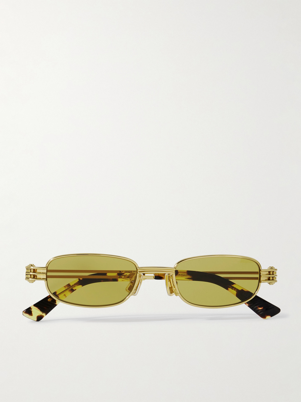 Bottega Veneta Rectangular-Frame Gold-Tone Sunglasses - Men