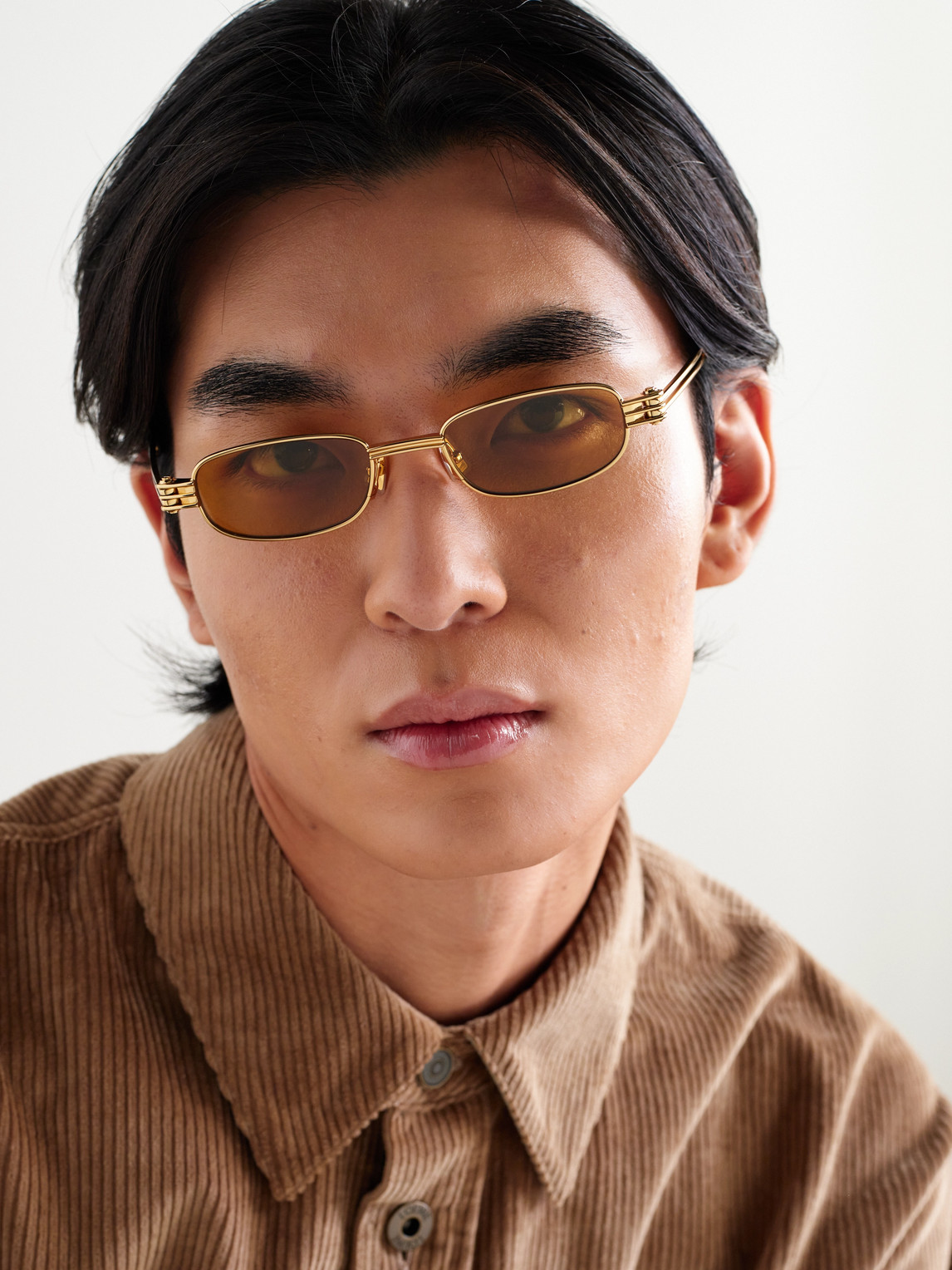 Rectangular-Frame Gold-Tone Sunglasses — 2