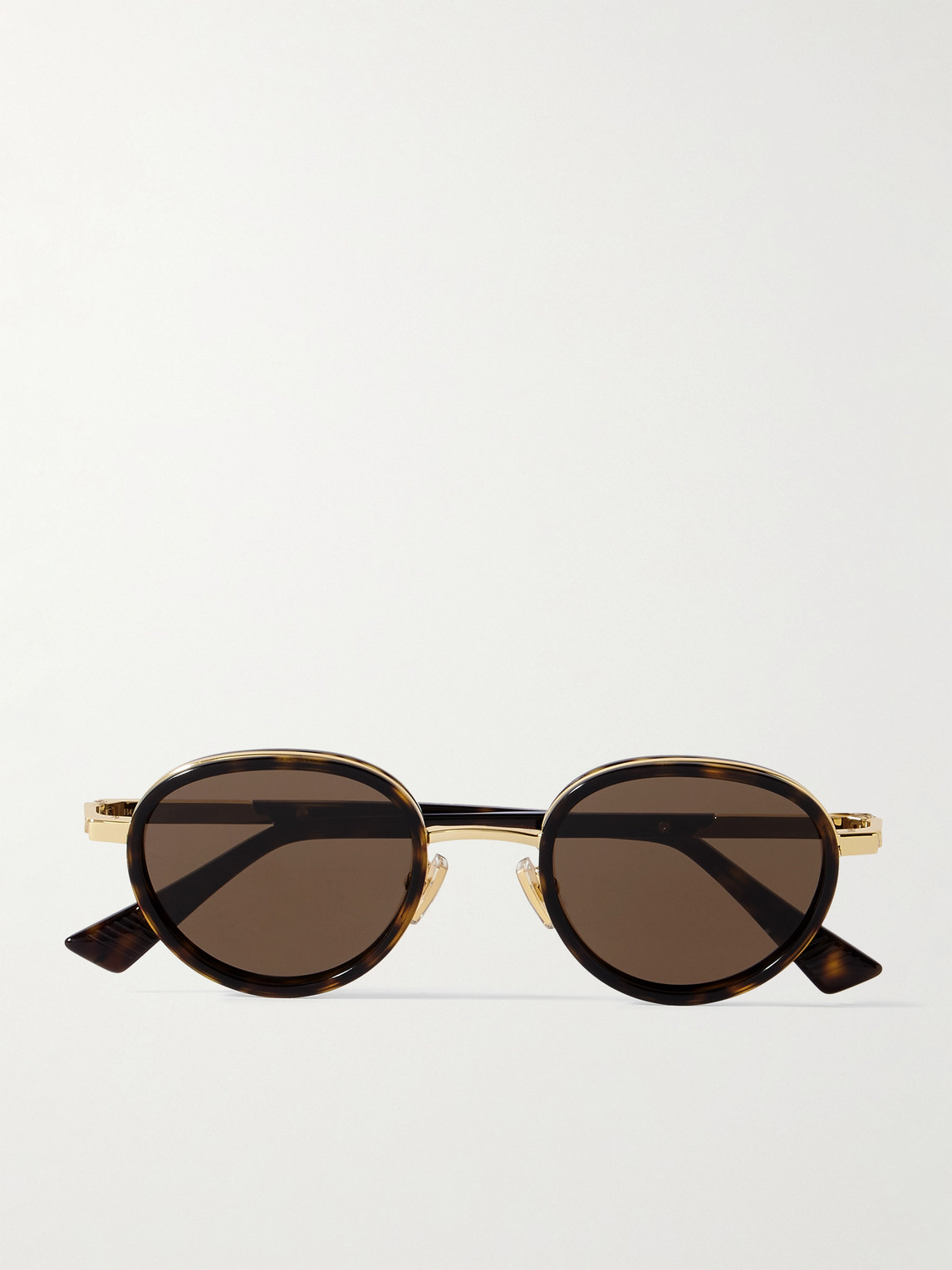 Bottega Veneta Panthos Round-Frame Tortoiseshell Recycled-Acetate and Gold-Tone Sunglasses - Men