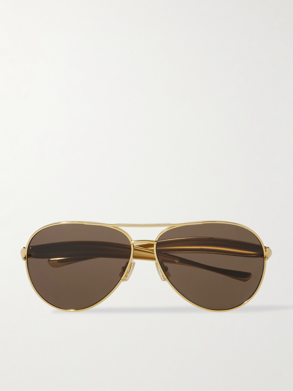 Bottega Veneta Sardine Aviator-Style Gold-Tone Sunglasses - Men