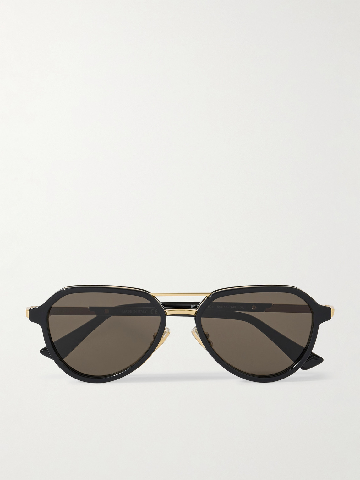 Bottega Veneta Aviator-Style Recycled-Acetate and Gold-Tone Sunglasses - Men