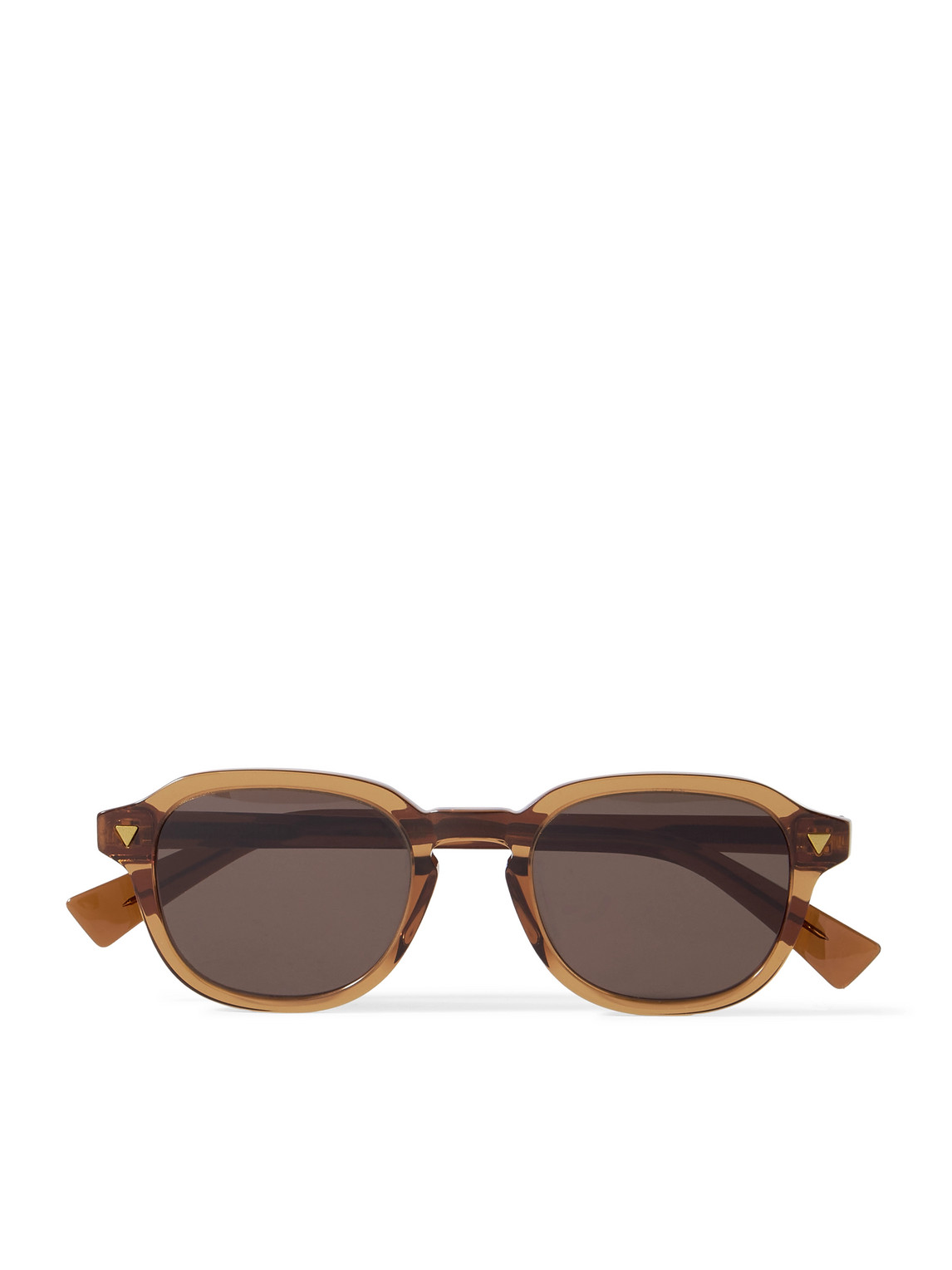 Bottega Veneta Round-frame Recycled-acetate Sunglasses In Brown