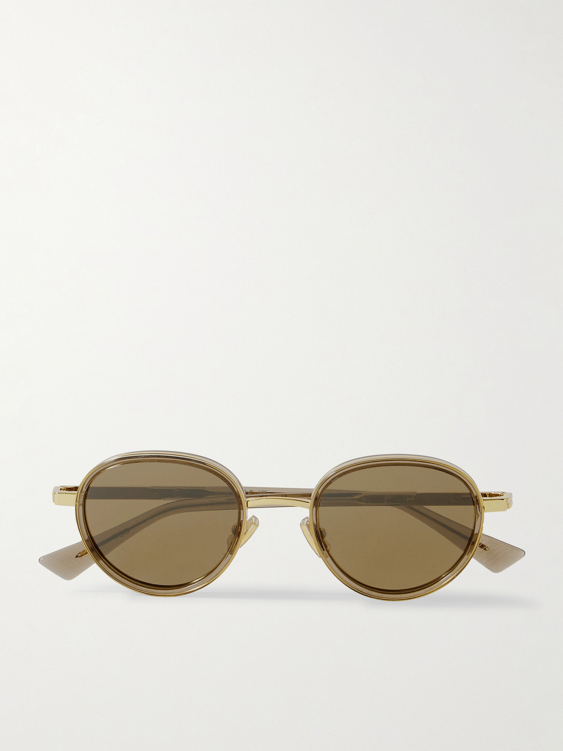 Bottega Veneta Panthos Round-Frame Recycled-Acetate and Gold-Tone Sunglasses - Men