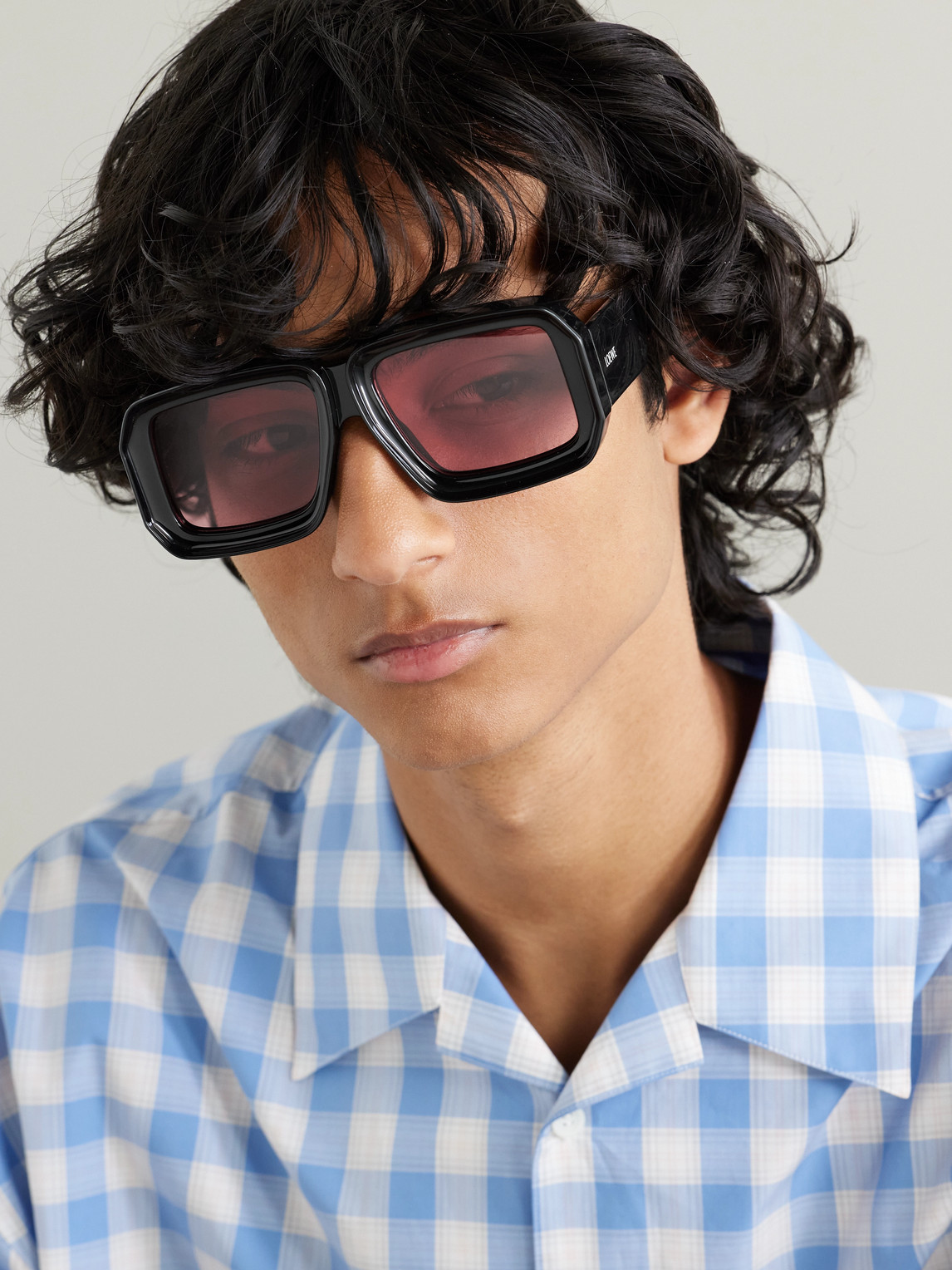 + Paula's Ibiza Signature Black Mask Acetate Sunglasses — 2
