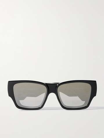 LOEWE EYEWEAR D-Frame Crystal-Embellished Acetate Sunglasses
