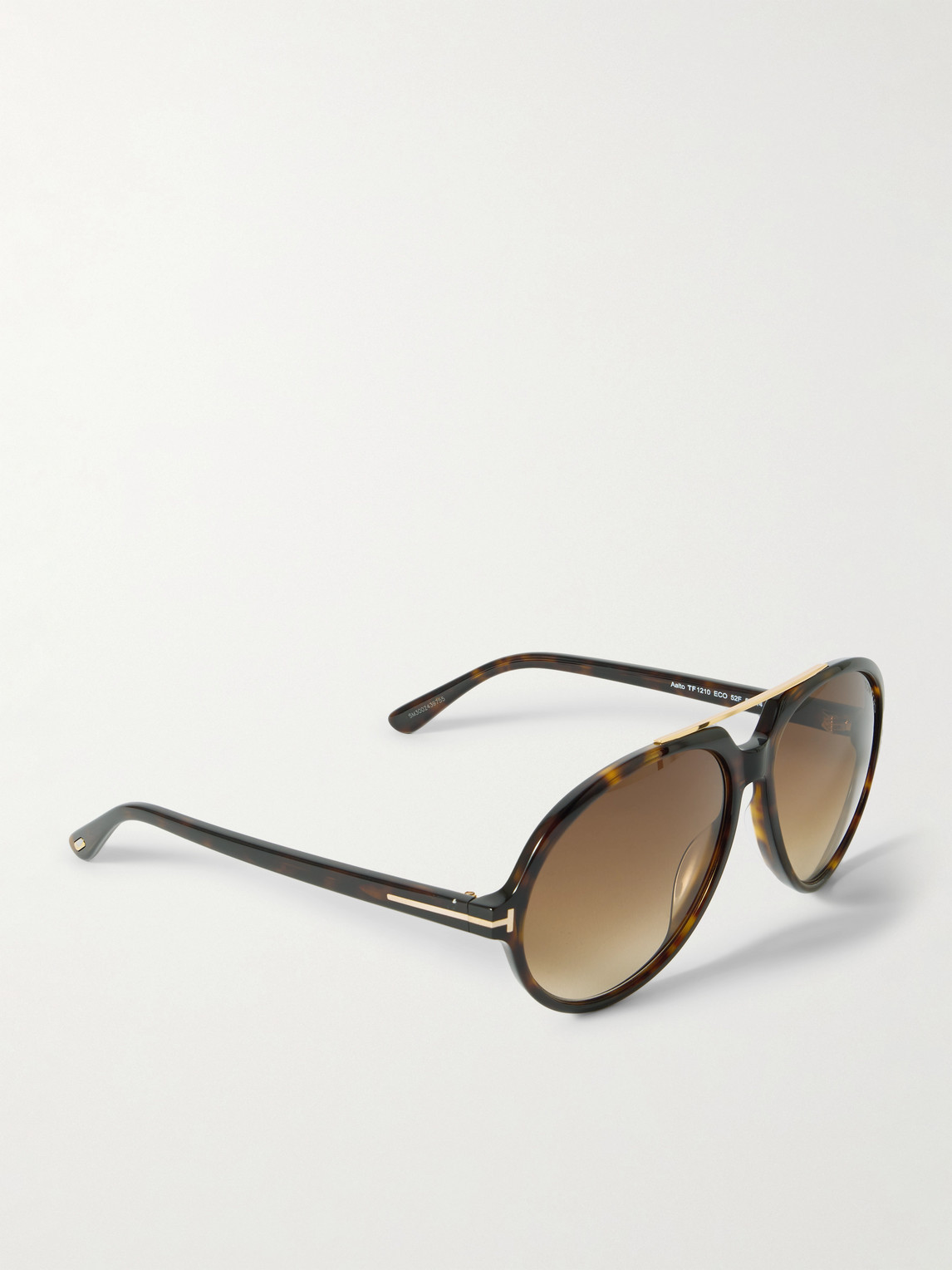 Tom Ford Aalto Aviator-style Tortoiseshell Acetate Sunglasses In Metallic