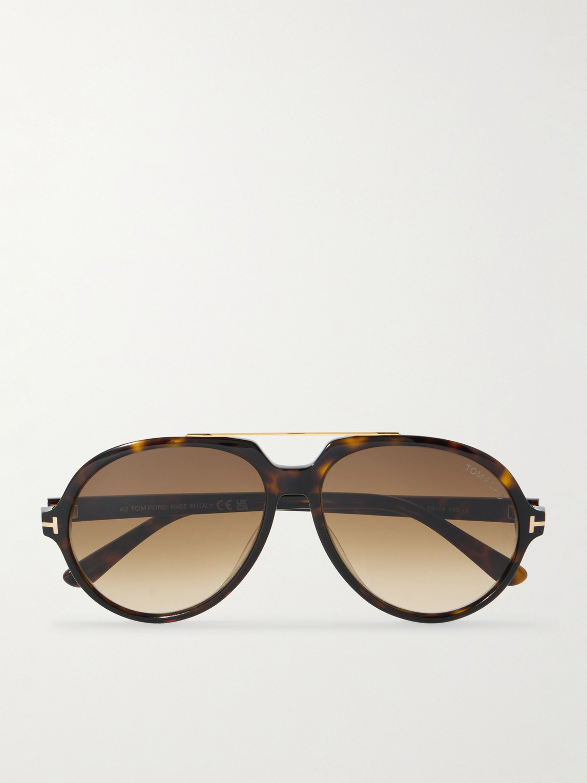 Tom Ford Aalto Aviator-Style Tortoiseshell Acetate Sunglasses - Men