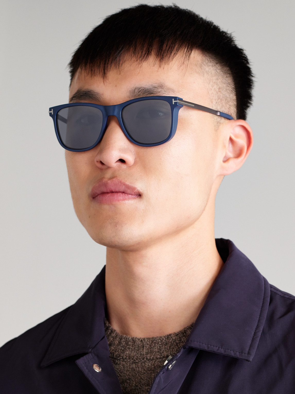 Tom Ford Sinatra Square-frame Acetate Sunglasses In Blue
