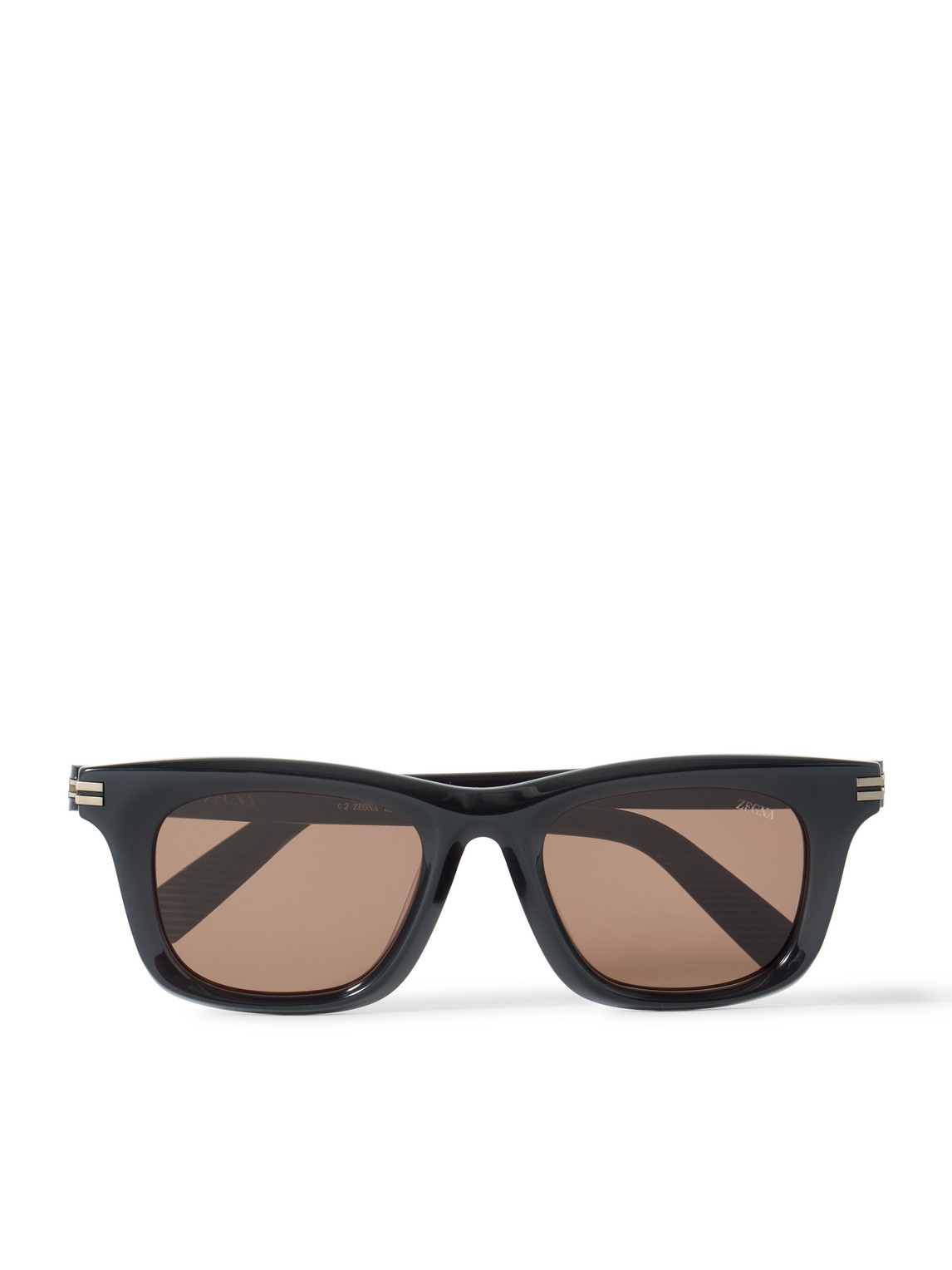 Zegna Square-frame Acetate Sunglasses In Black