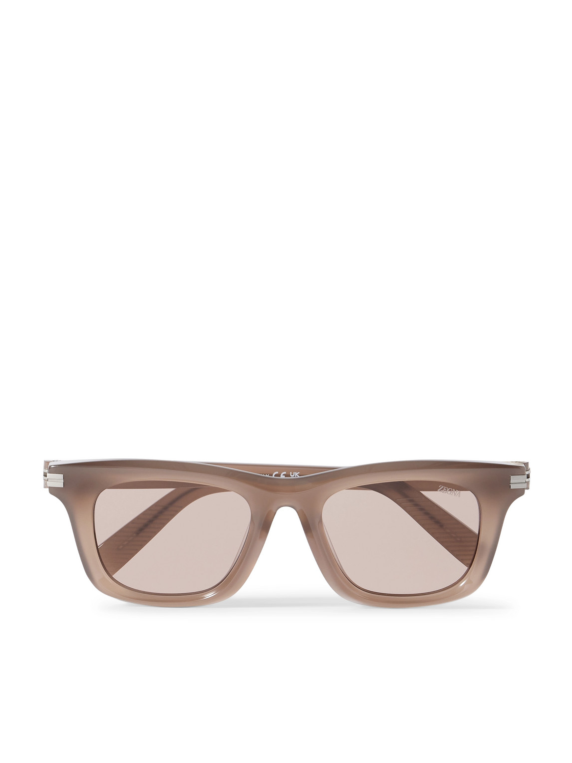 Zegna Square-frame Acetate Sunglasses In Brown