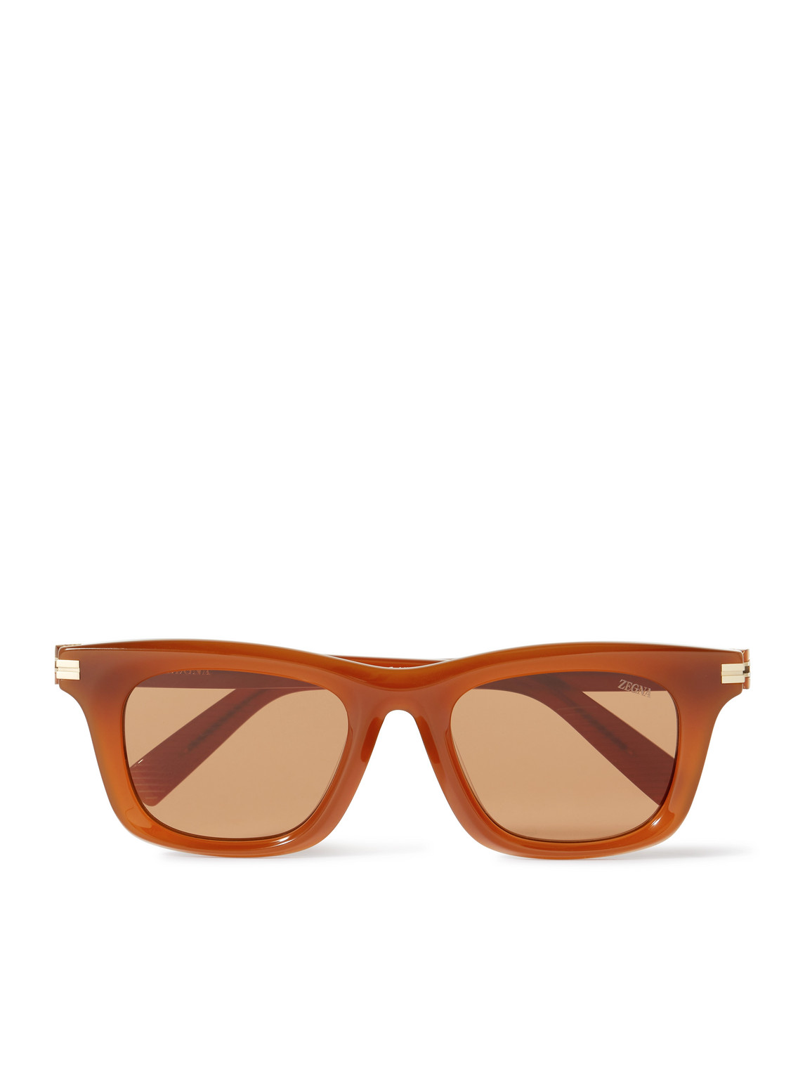 Zegna Square-frame Acetate Sunglasses In Brown