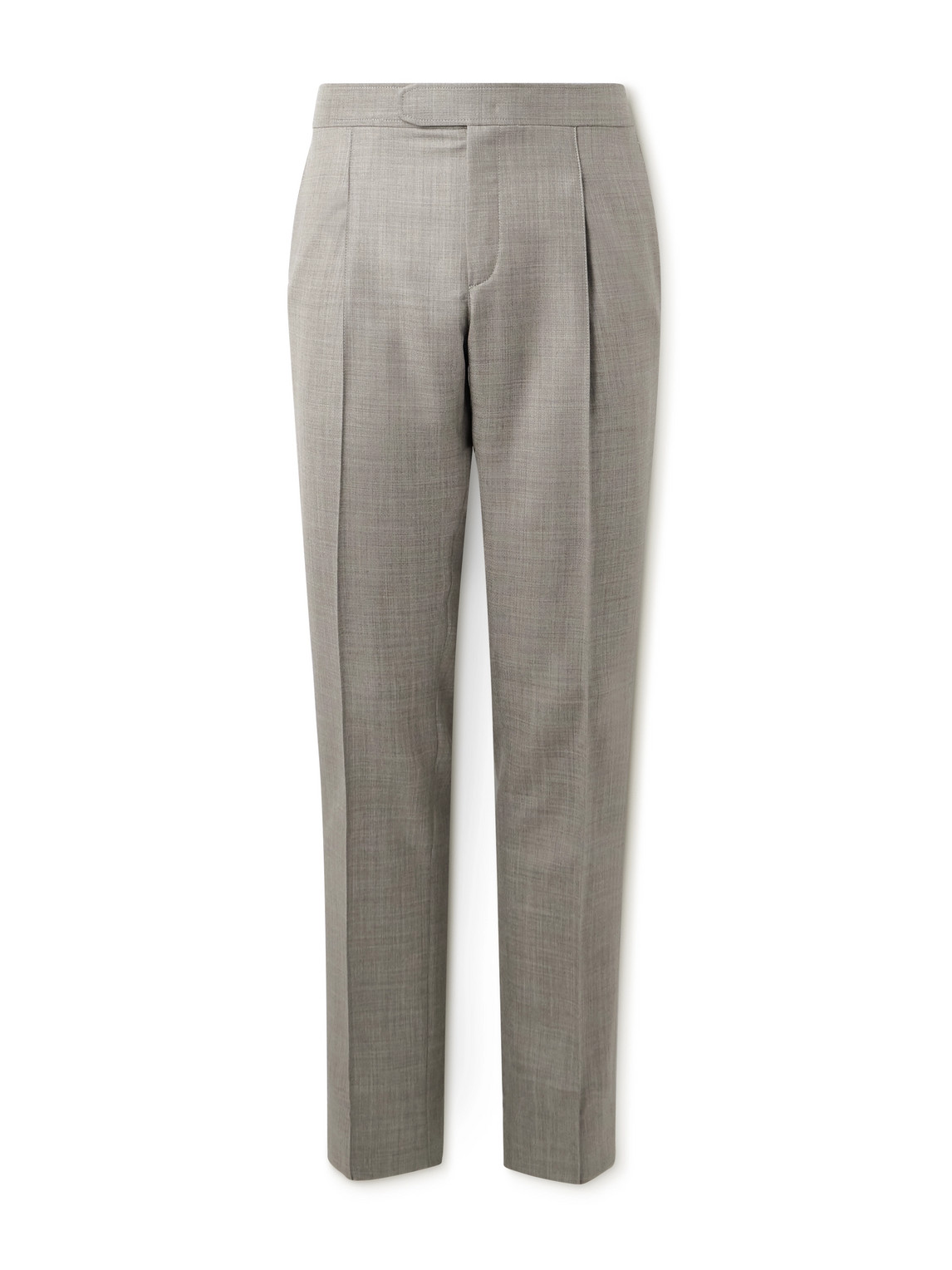 Brioni Melbourne Straight-Leg Pleated Wool and Silk-Blend Trousers - Men