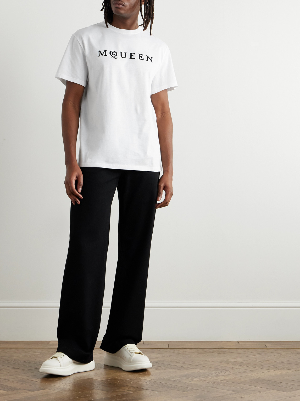 Logo-Flocked Cotton-Jersey T-Shirt