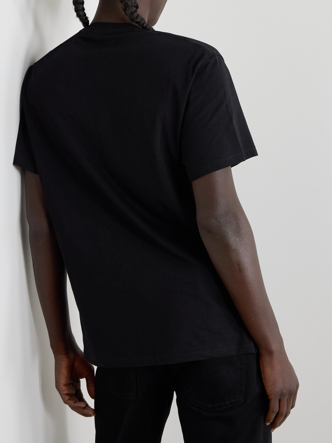 Alexander Mcqueen Logo Print Crewneck T-shirt In Black