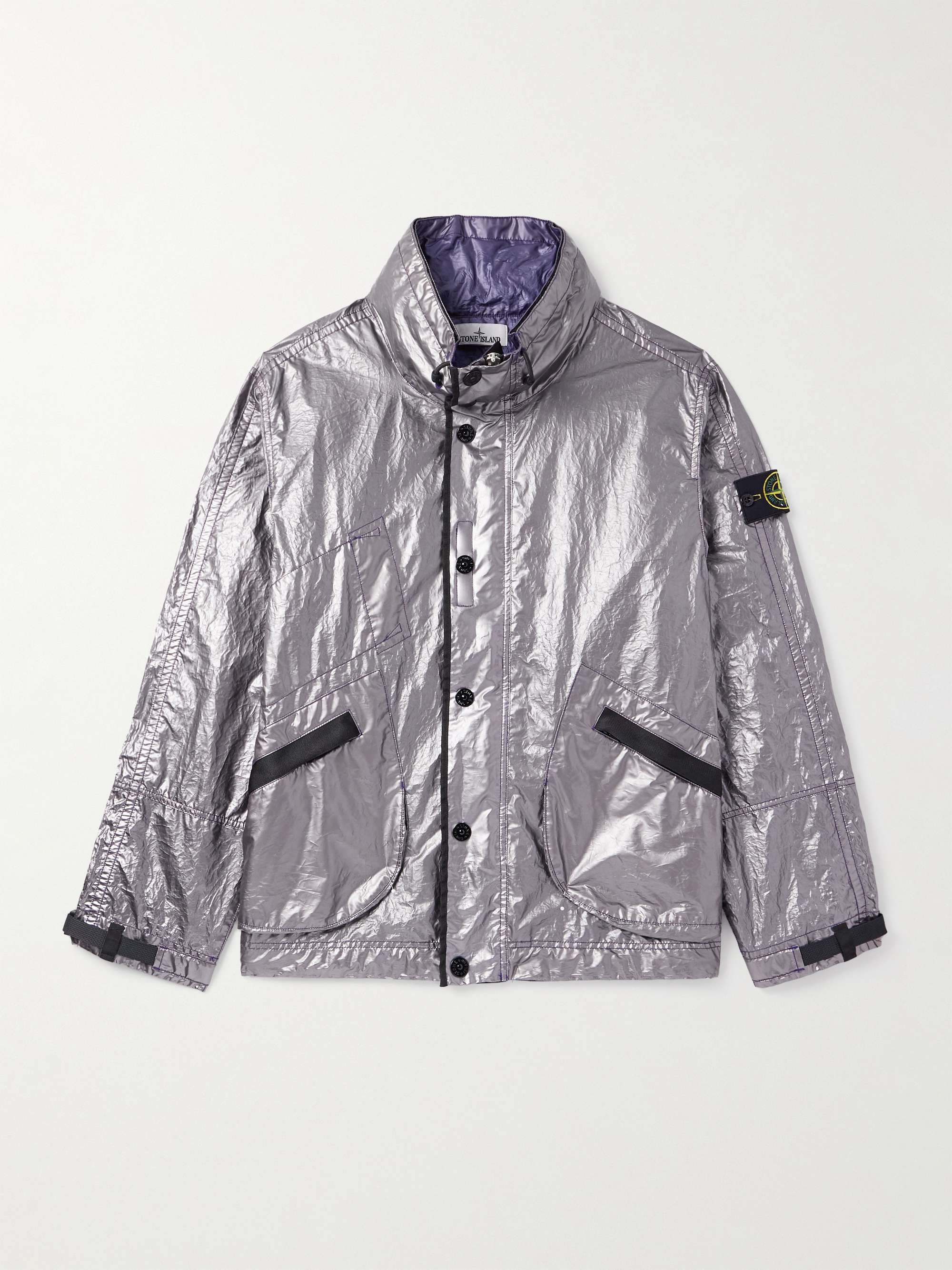 【大特価!!】 STONE ISLAND for Jacket Crinkled-Shell Metallic Garment-Dyed ジャケット・アウター