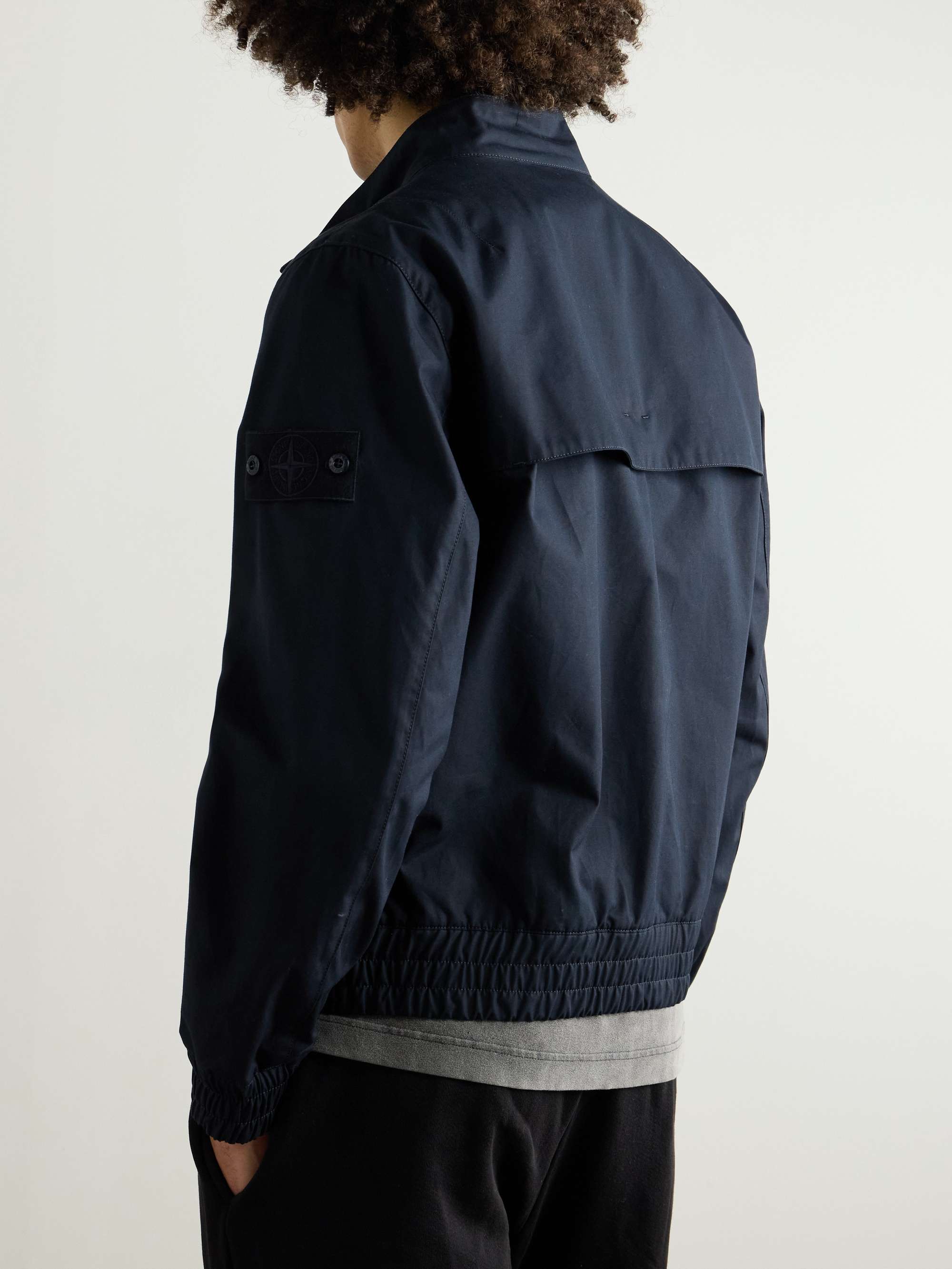 STONE ISLAND Ghost Logo-Appliquéd Organic Cotton-Canvas STONE ISLAND Ghost Logo-Appliquéd Organic Cotton-Canvas