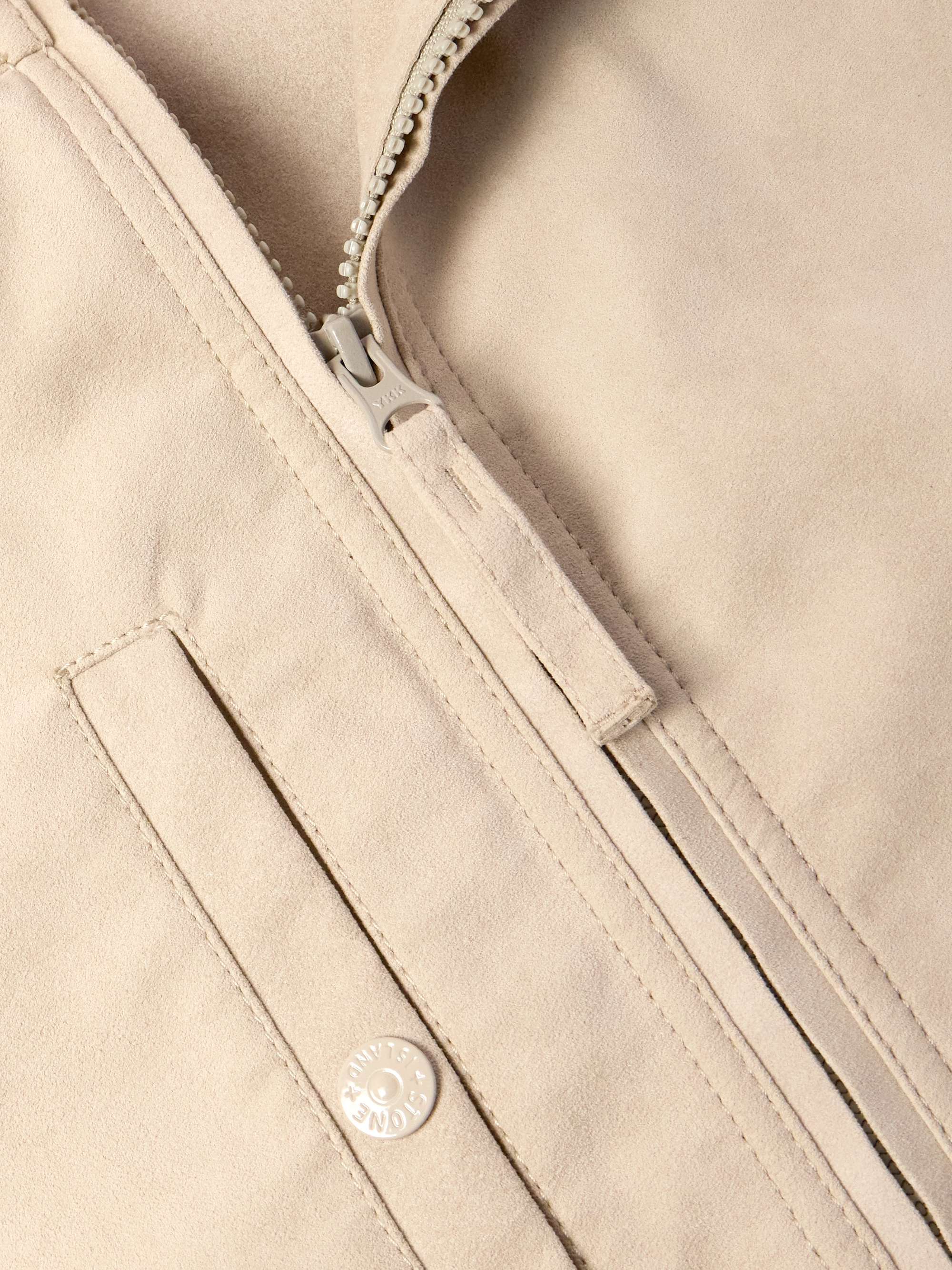 STONE ISLAND Alcantara® ボンバージャケット ロゴアップリケ