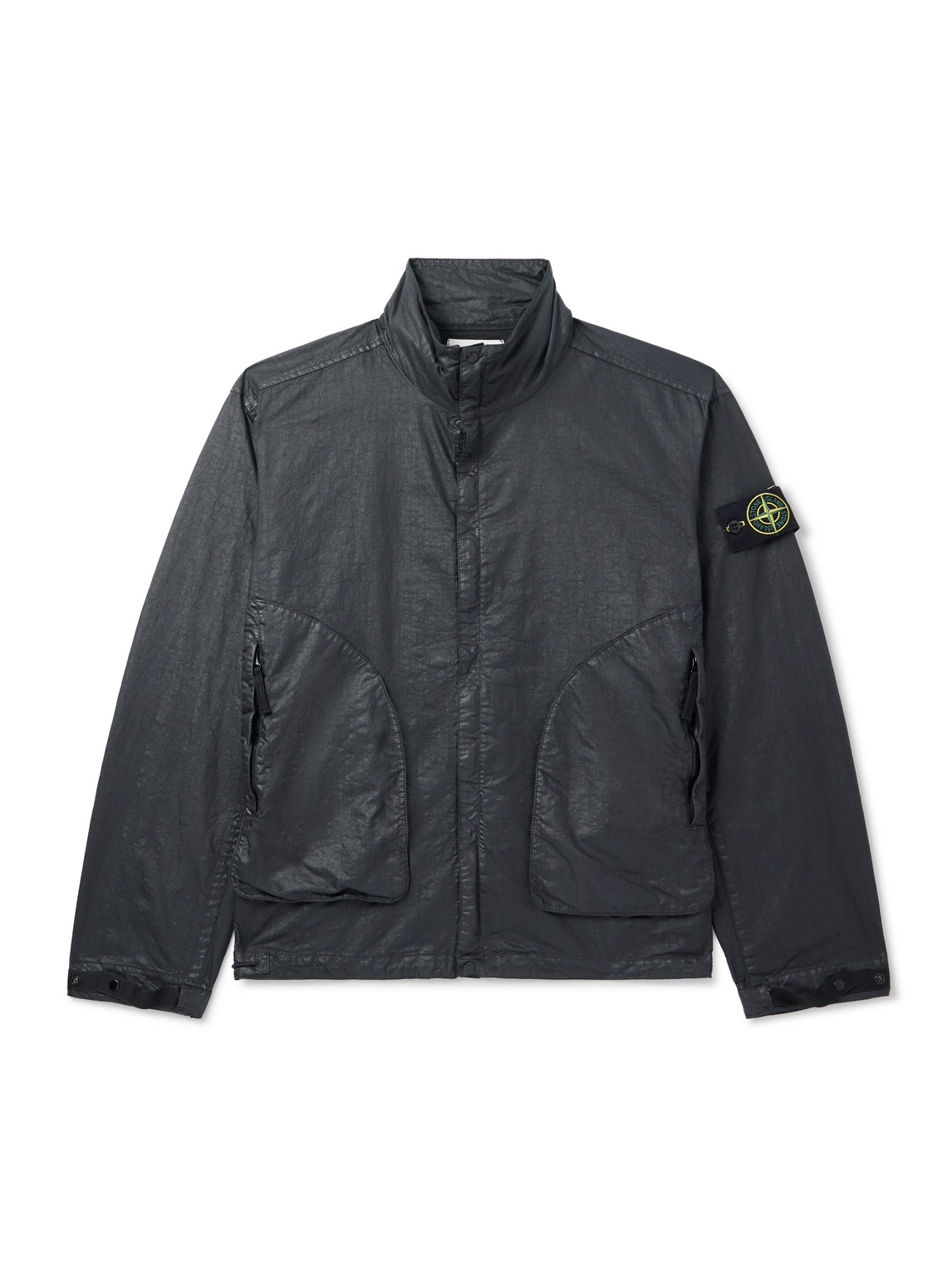 Stone Island - Logo-Appliquéd Garment-Dyed Panama-TC Jacket