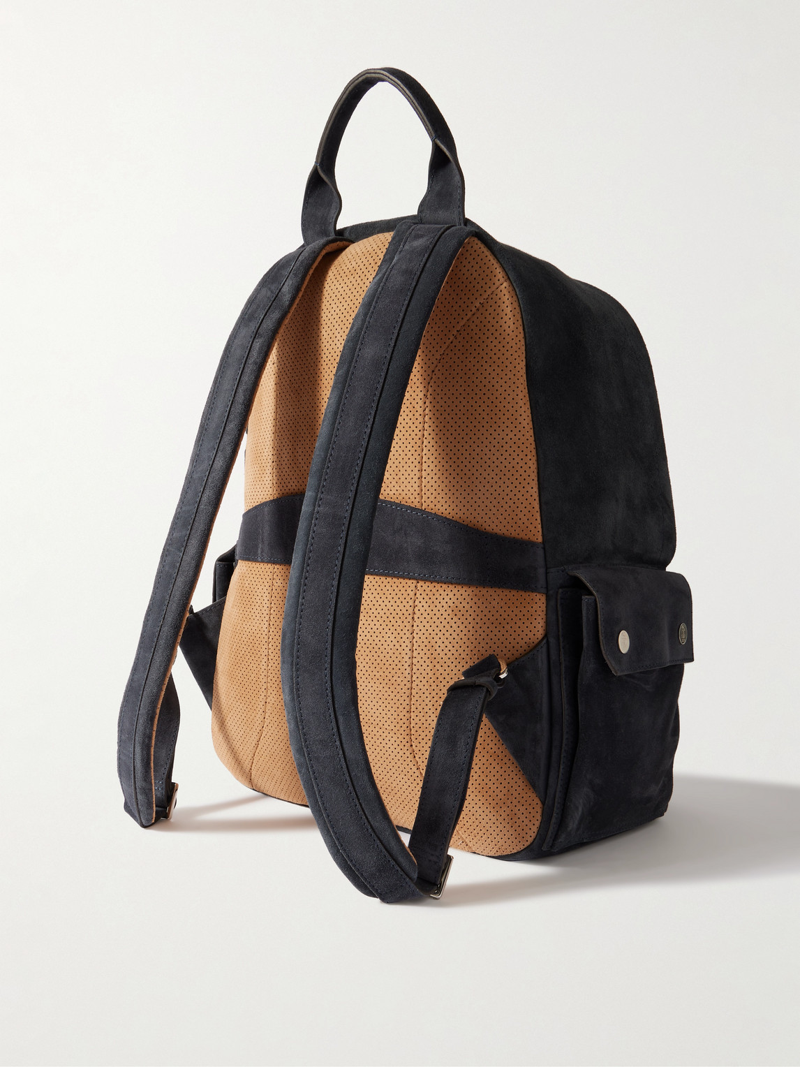 Shop Brunello Cucinelli Suede Backpack In Blue