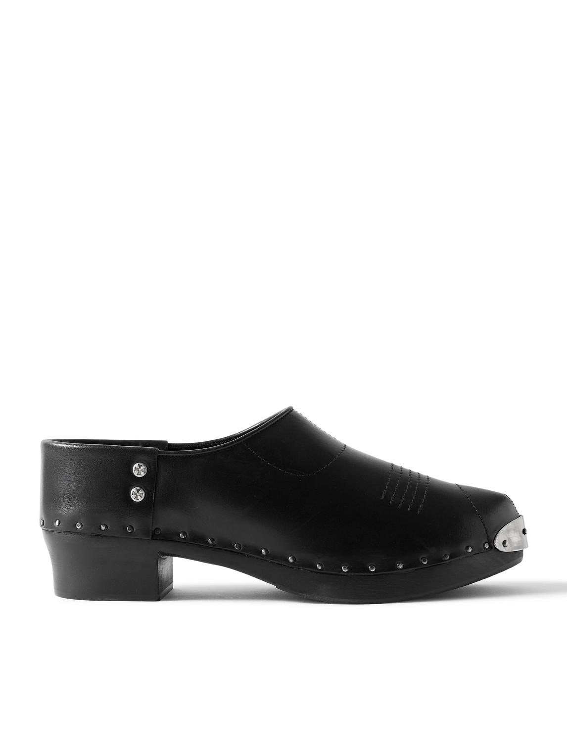 Studded Leather Clogs